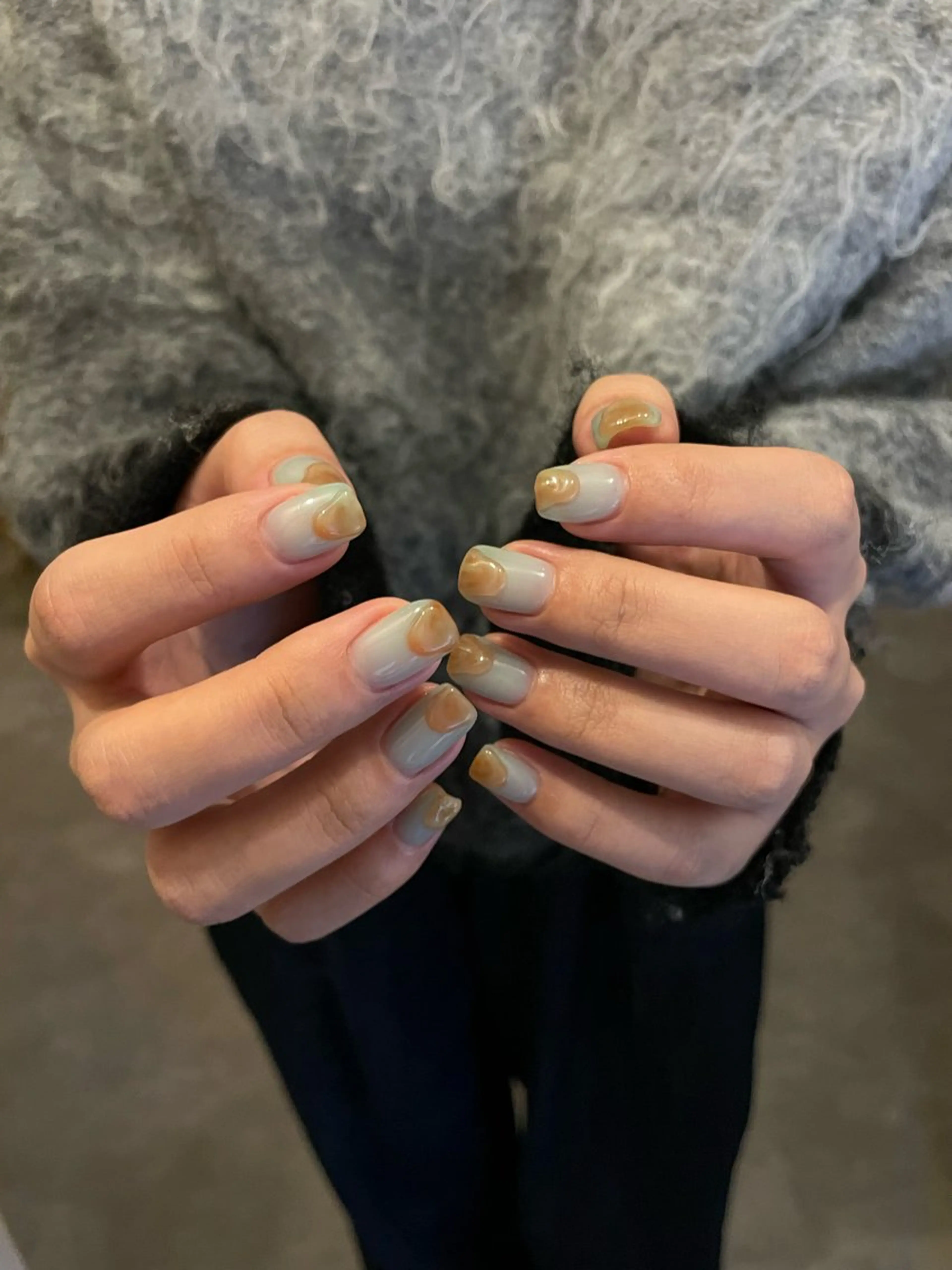 ネイル オレンジ ハンドネイル roof nailのネイルデザイン