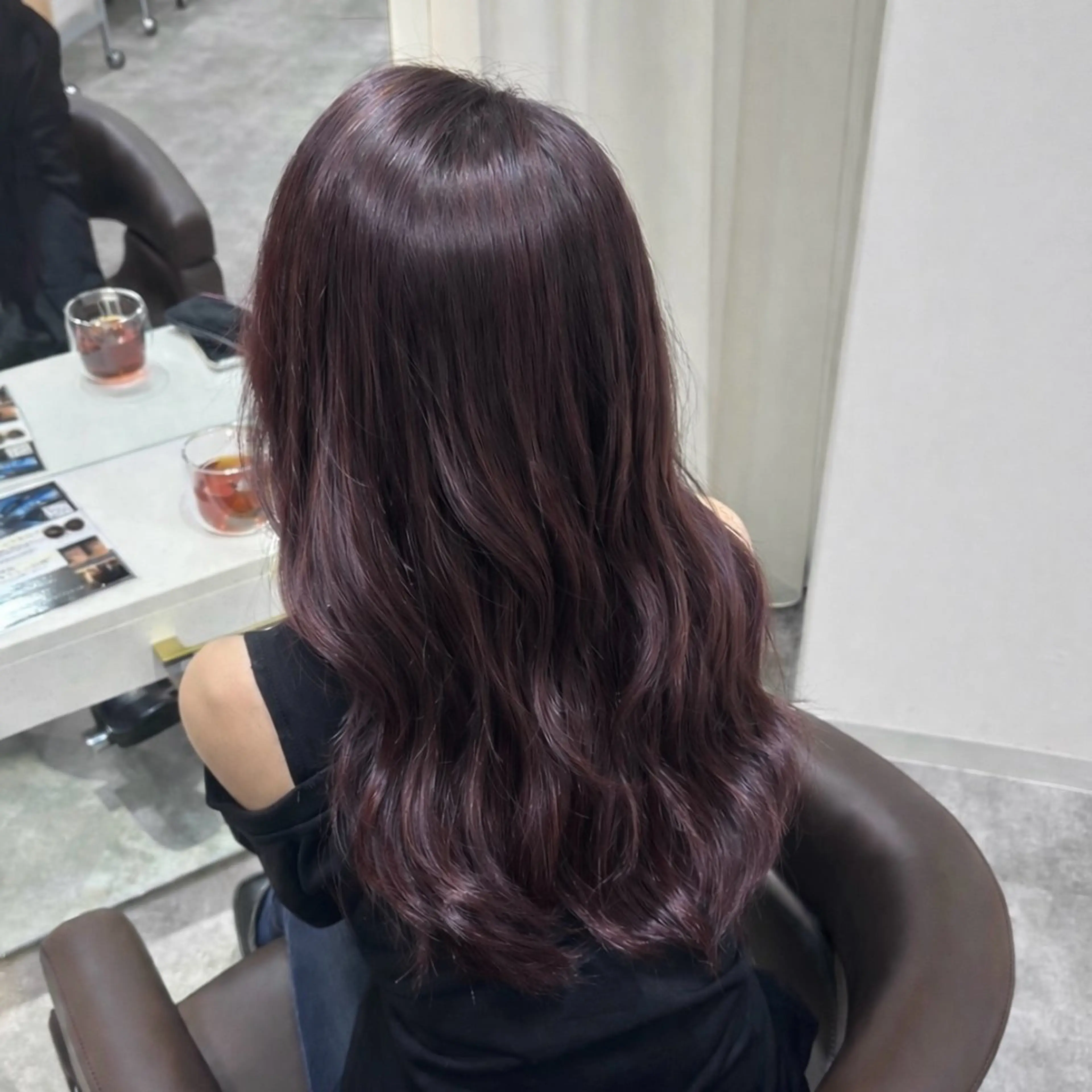 セミロング カラー ヘアカラー トリートメント ヘアセット 艶髪カラー・髪質改善 ストレートAsunaのヘアスタイル