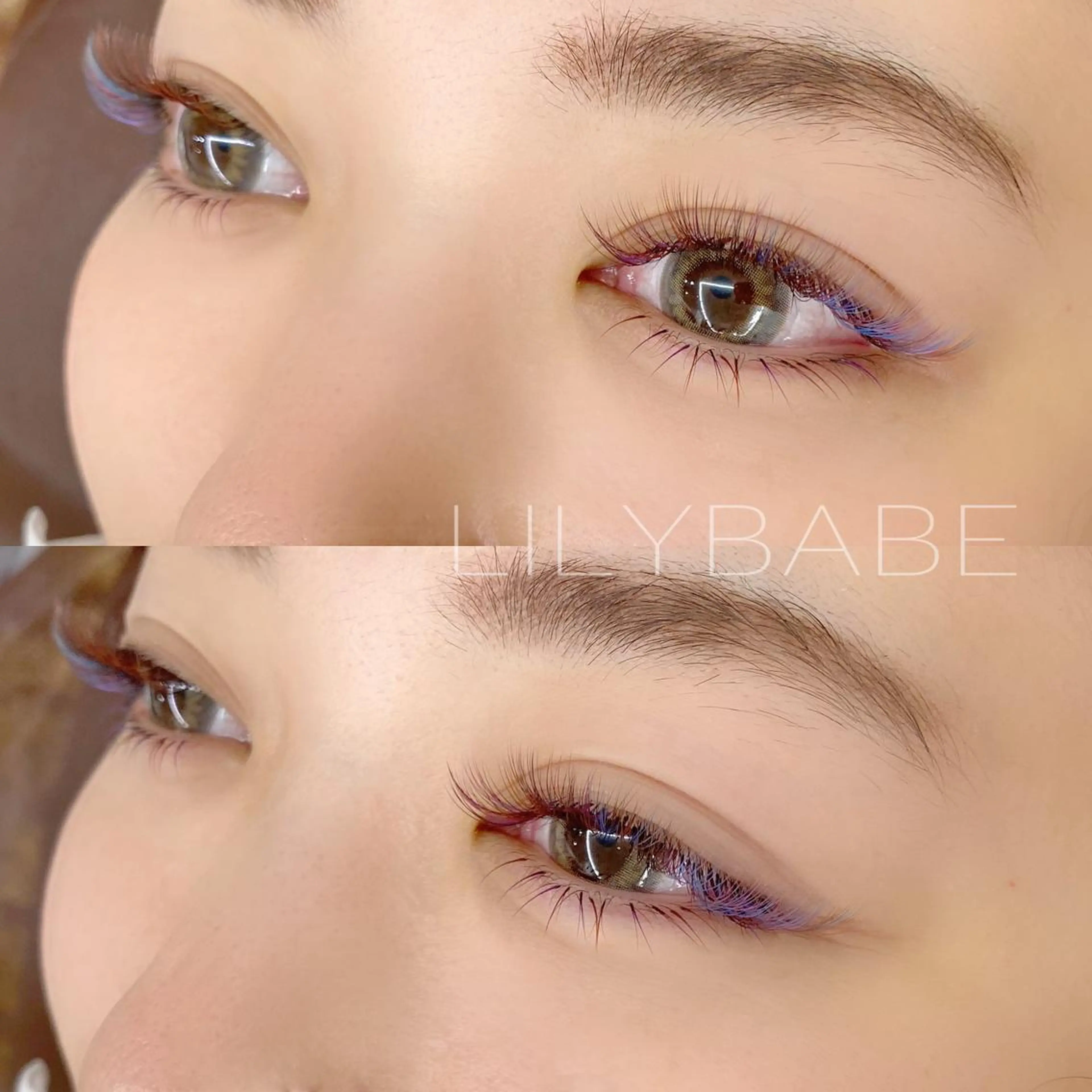 マツエク・マツパ カラーマツエク ボリュームラッシュ LILY BABEのマツエク・マツパデザイン