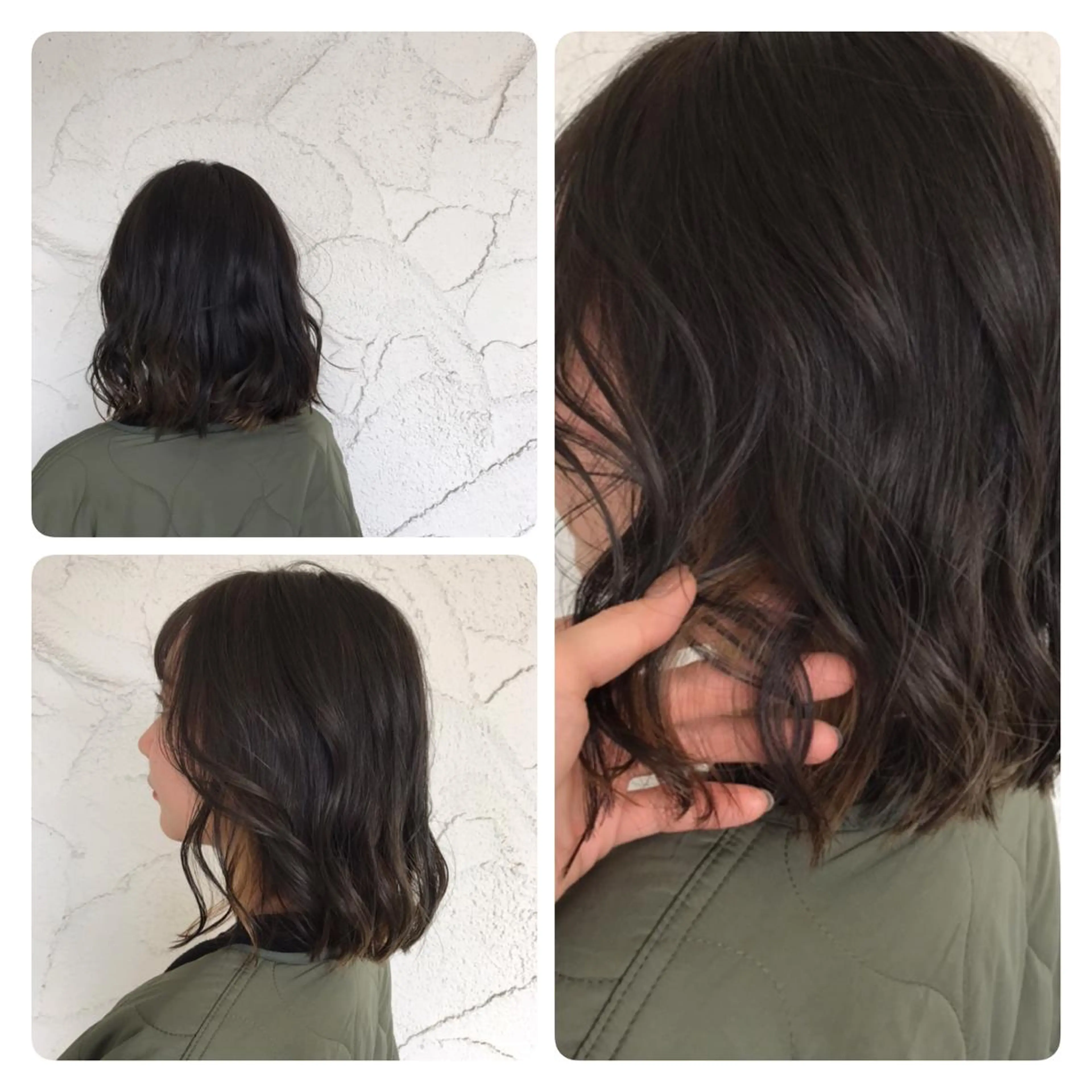 ミディアム カラー アッシュ インナーカラー Jill franc ＿ ayanoのヘアスタイル