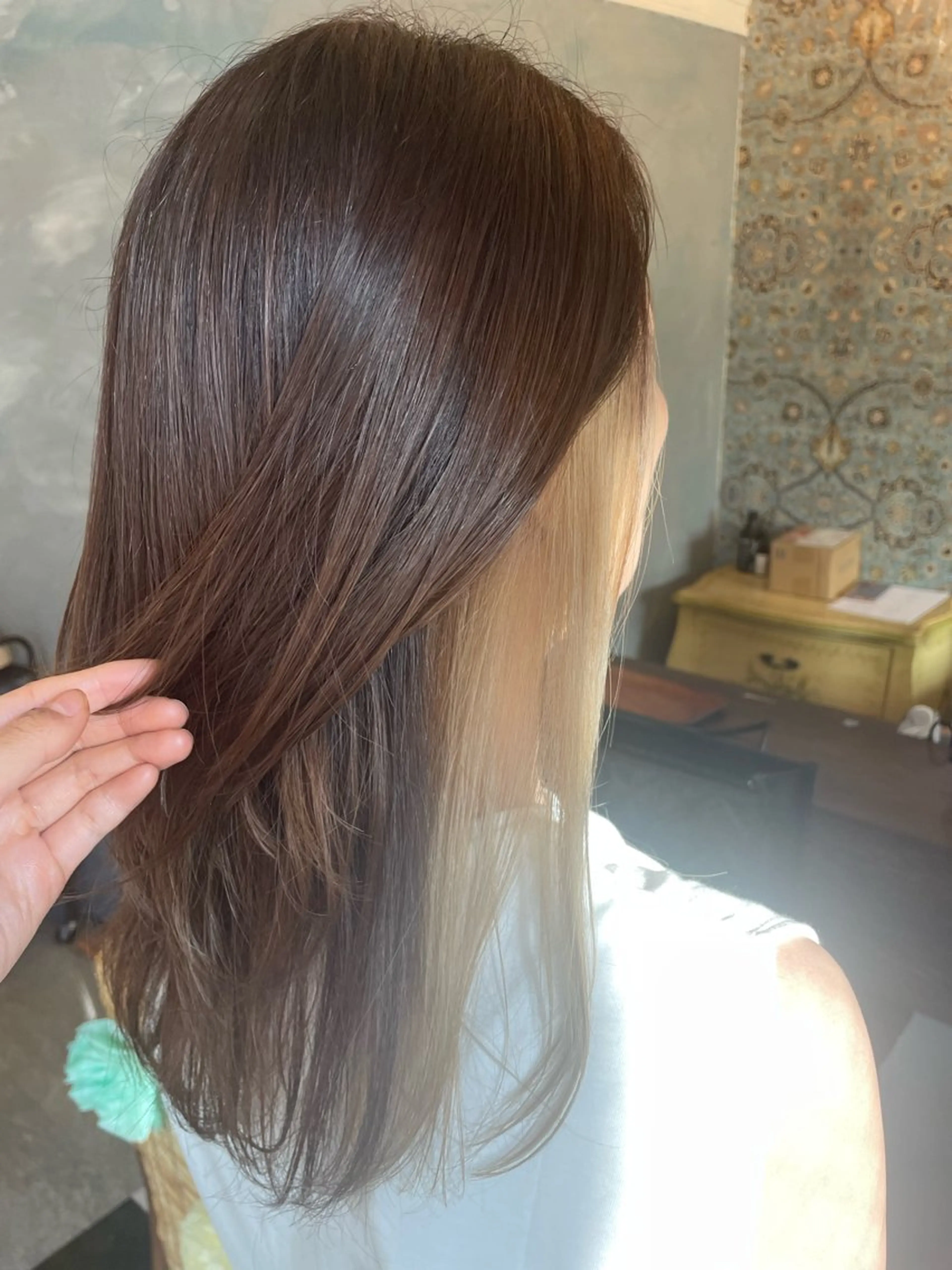 セミロング hair make echo滿木あい花のヘアスタイル