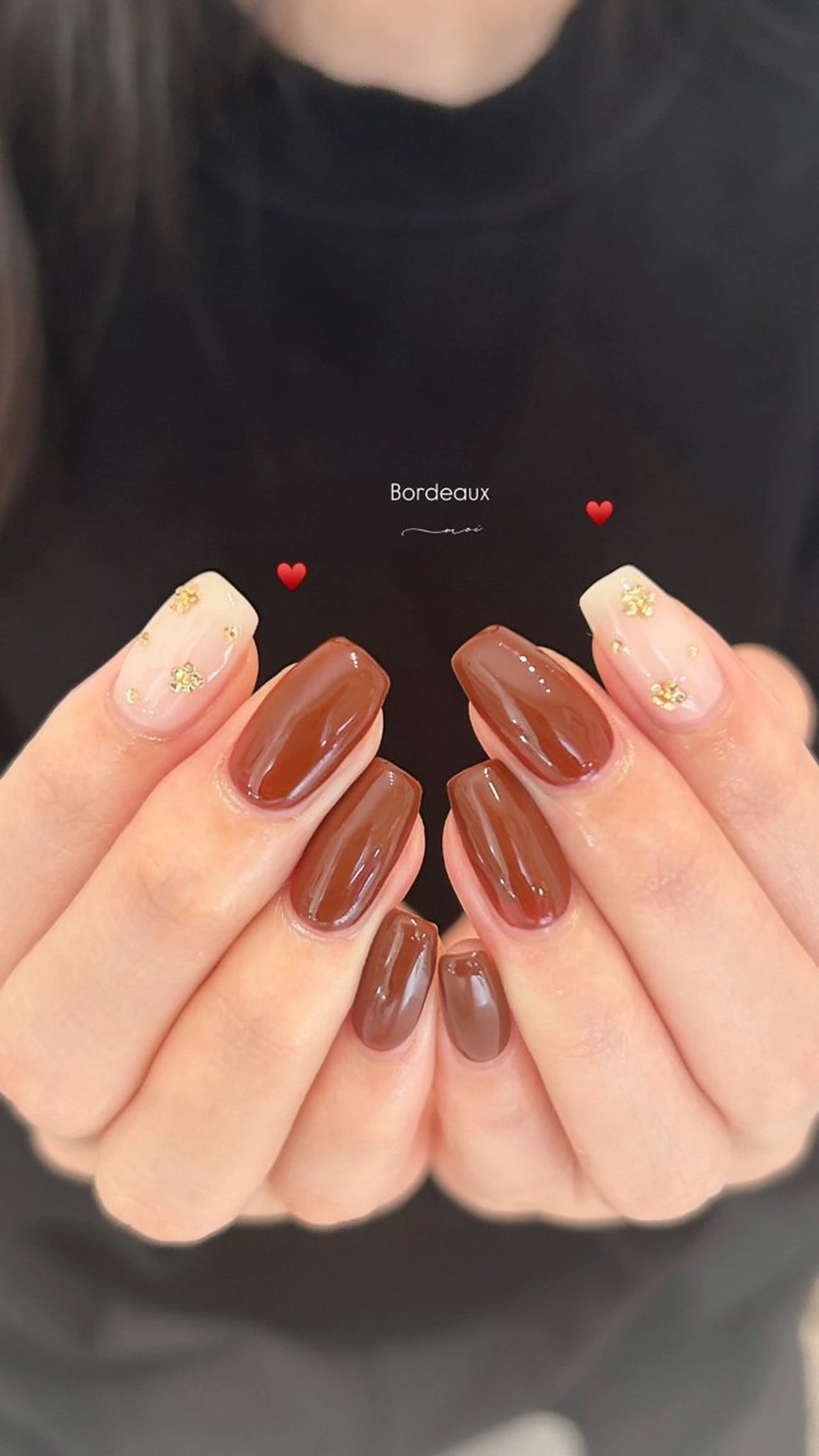 ネイル 赤色 ハンドネイル nail salon moiのネイルデザイン