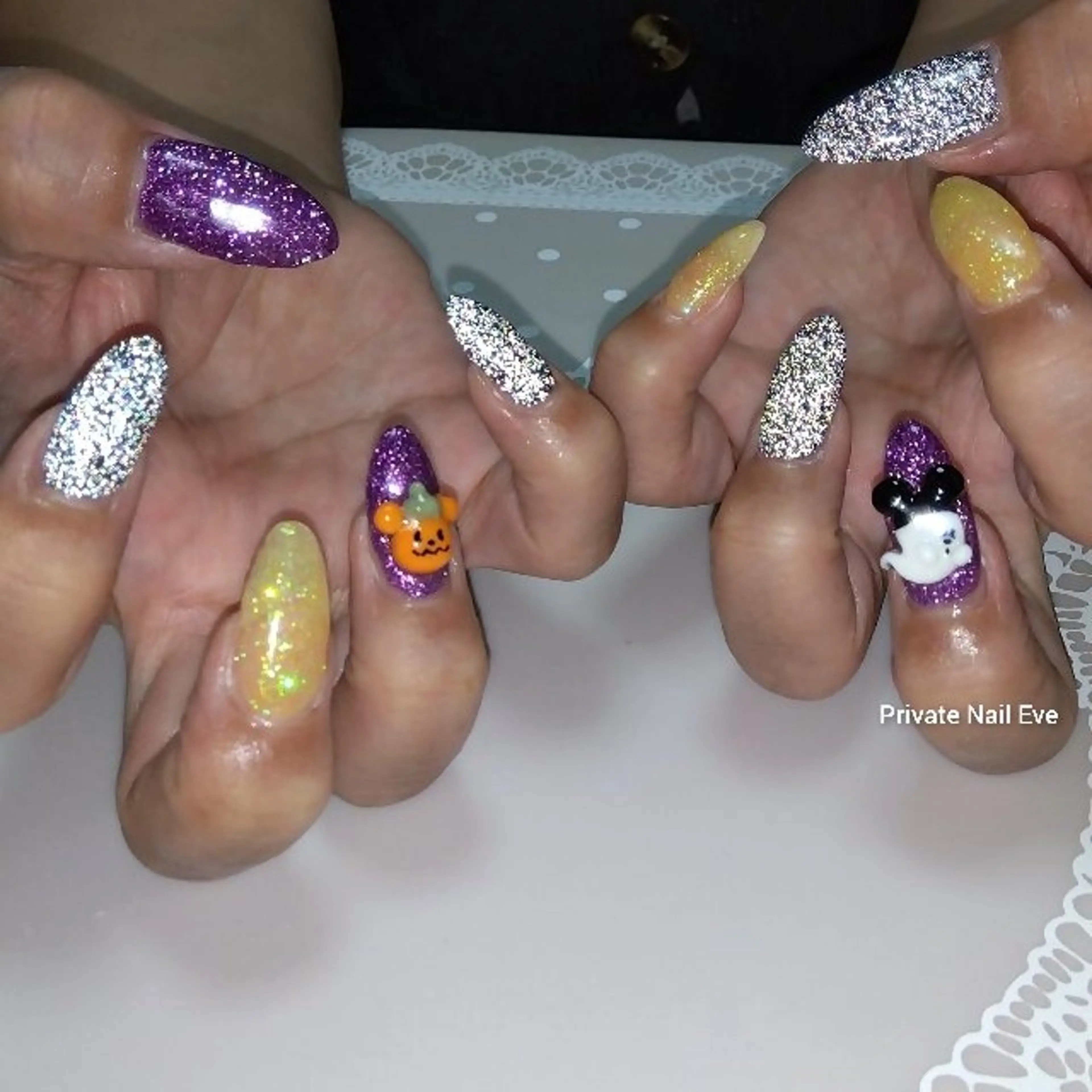 ネイル フラッシュネイル ハロウィン ネイル junkoのネイルデザイン