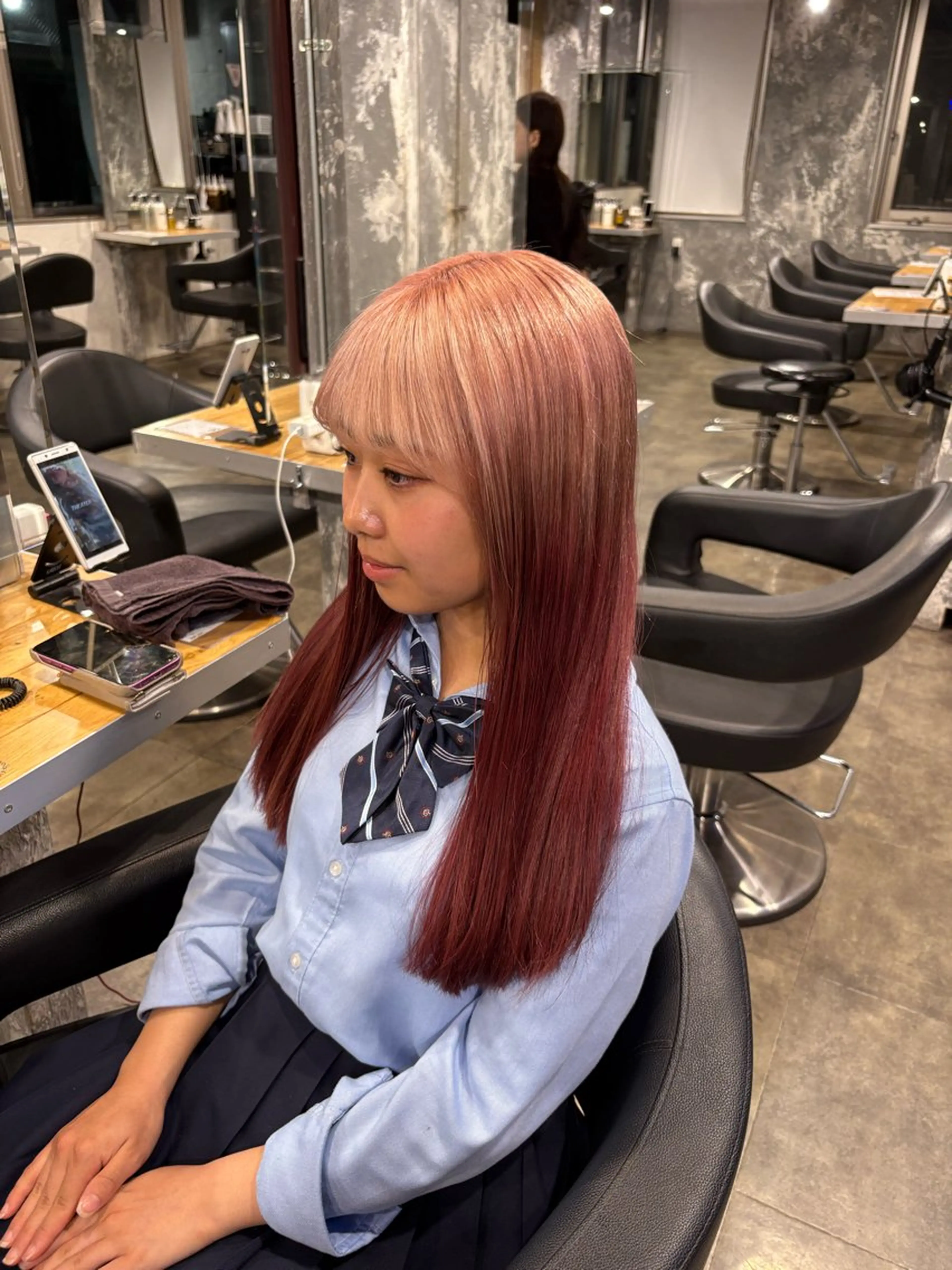 ロング カラー ヘアカラー ハイトーン 横浜💞ミオのヘアスタイル