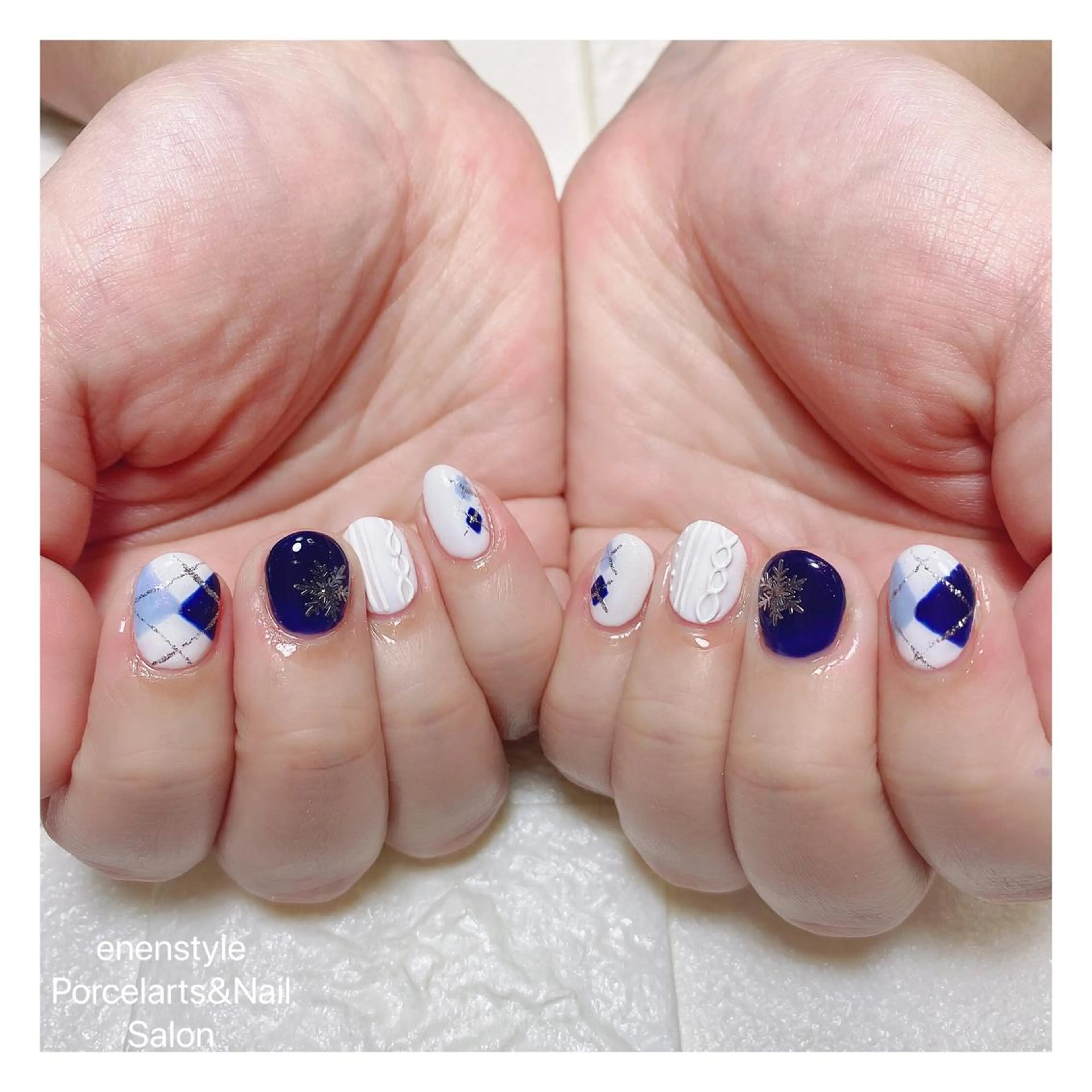 ショート ネイル ハンドネイル 👑enen style👑のネイルデザイン