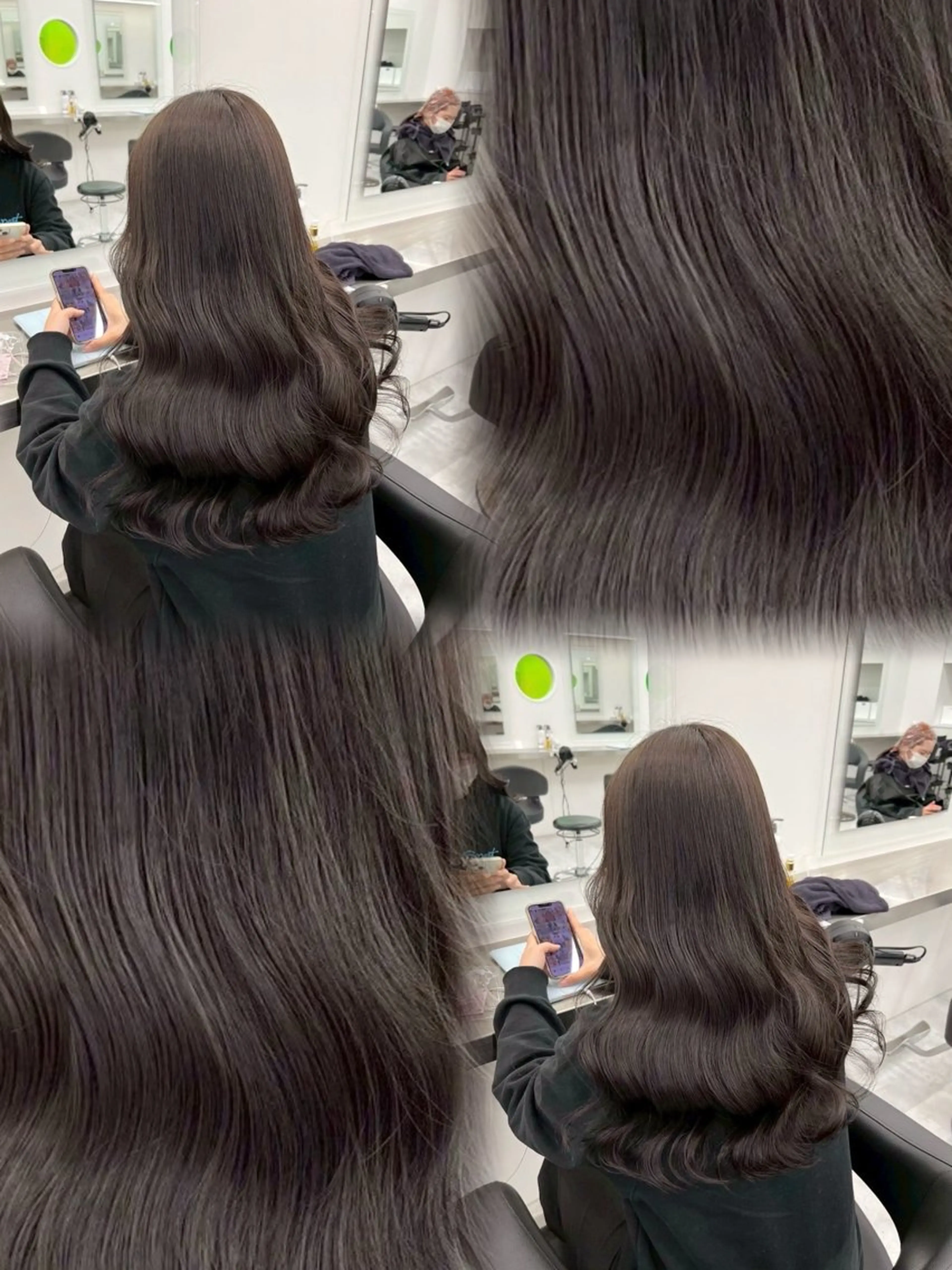 ロング カラー ヘアアレンジ 韓国ヘア/赤み消し /大人透明感🫧のヘアスタイル