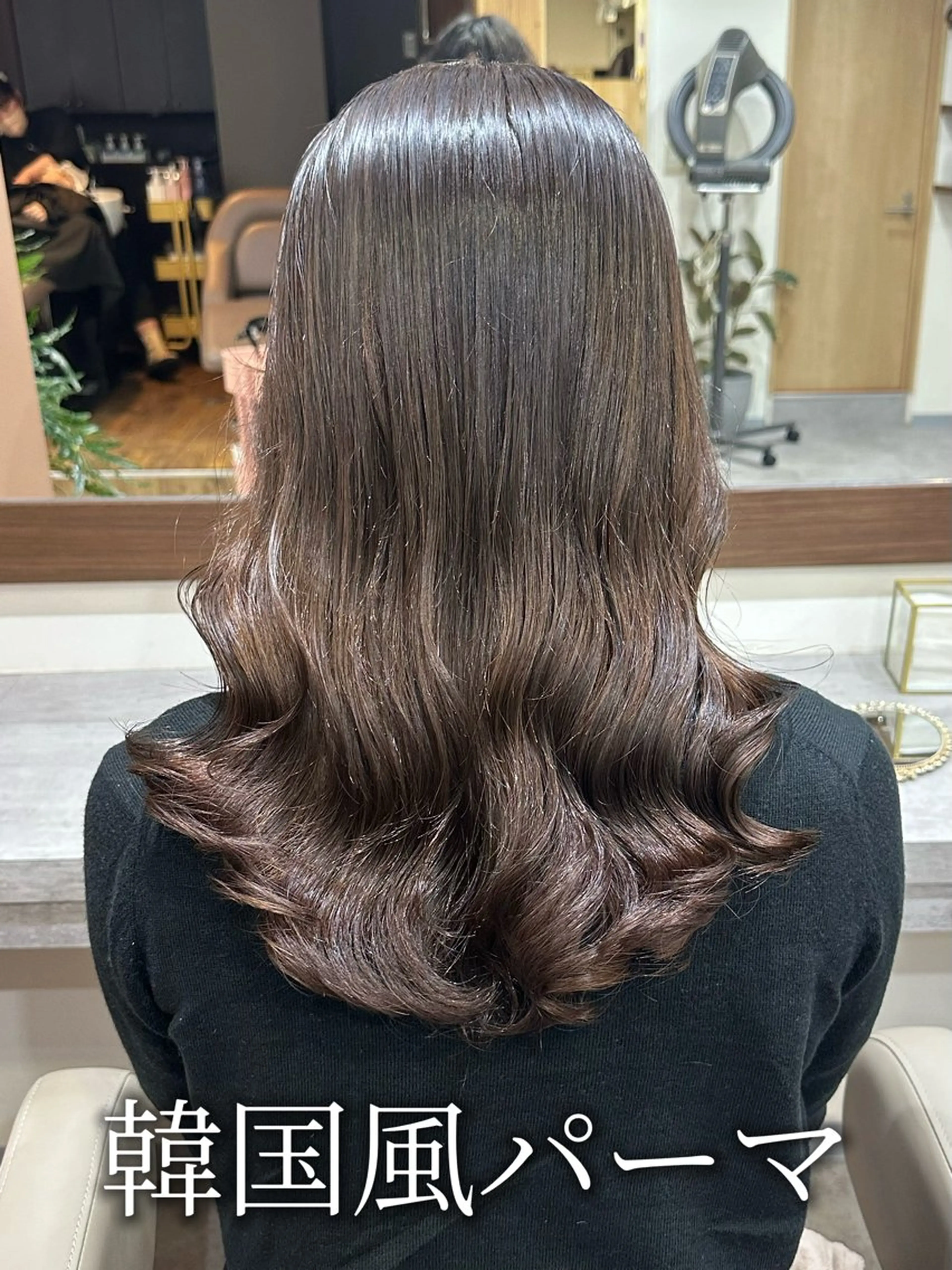 セミロング パーマ 韓国風パーマ/ヘア セット/店長みづきのヘアスタイル