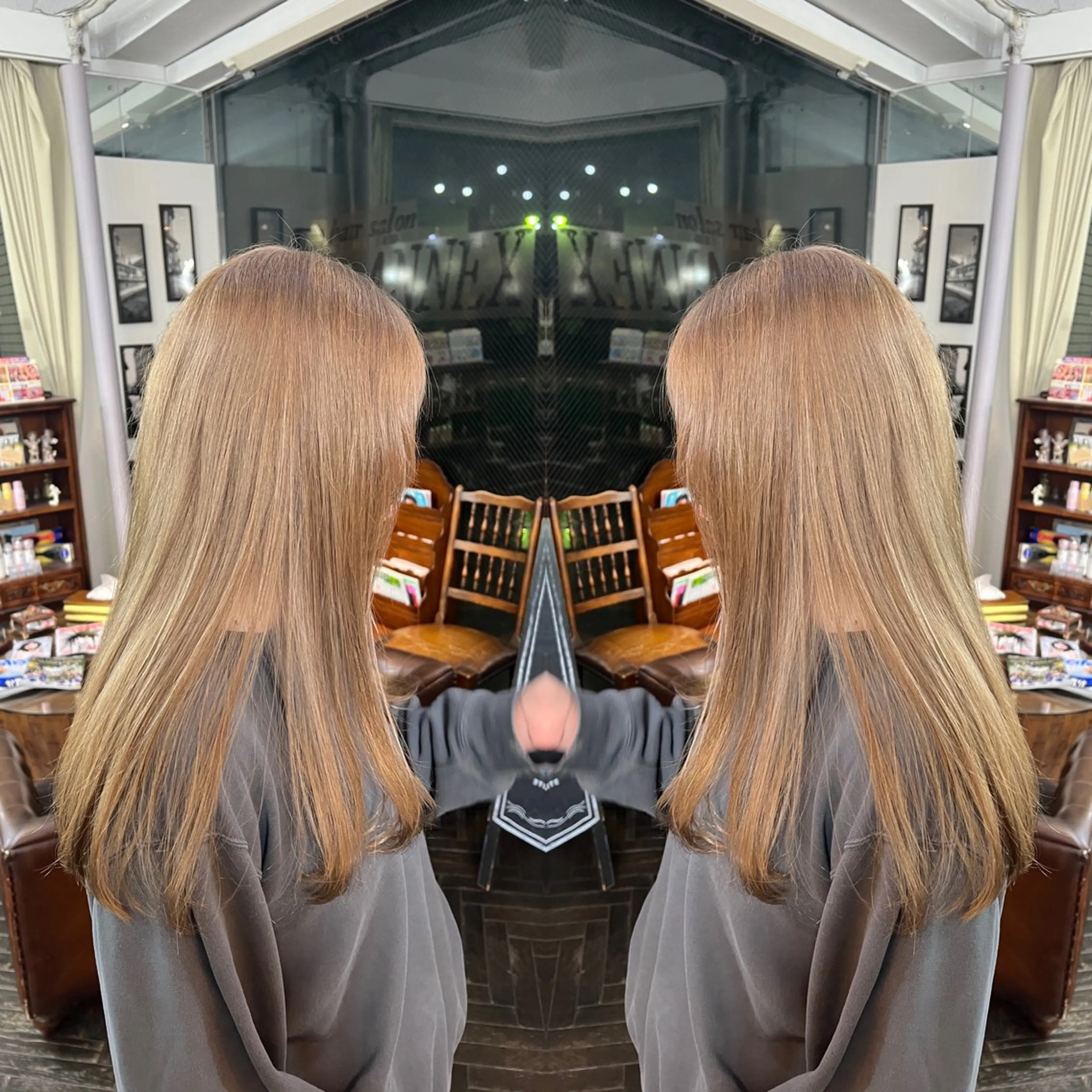 ロング カラー ヘアカラー トリートメント ハイライト/レイヤー /ハイトーン/AOIのヘアスタイル