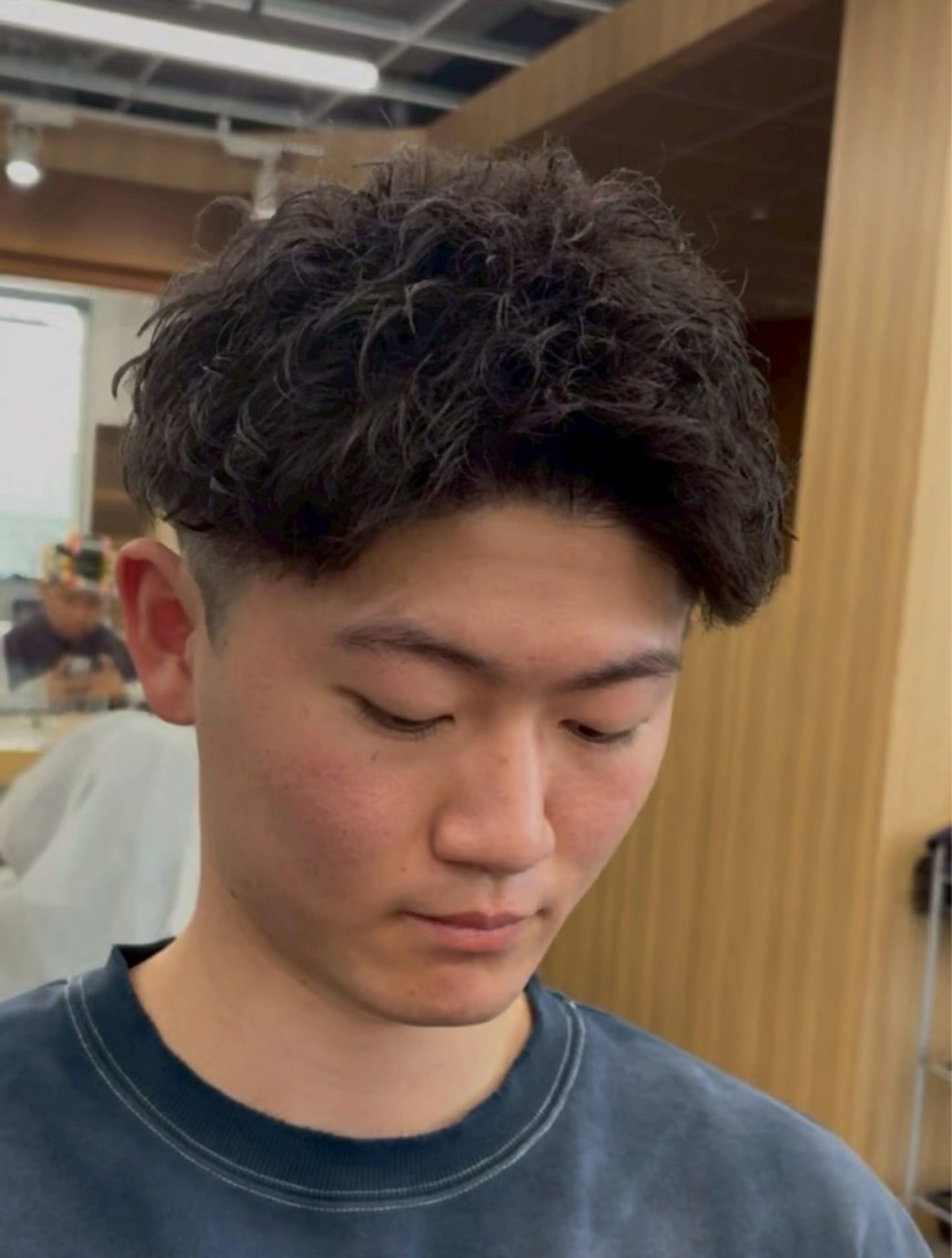 ショート カラー パーマ ヘアアレンジ メンズ キッズ メンズパーマ 小顔カット ニュアンスパーマ メンズ特化/カラー /せなのヘアスタイル