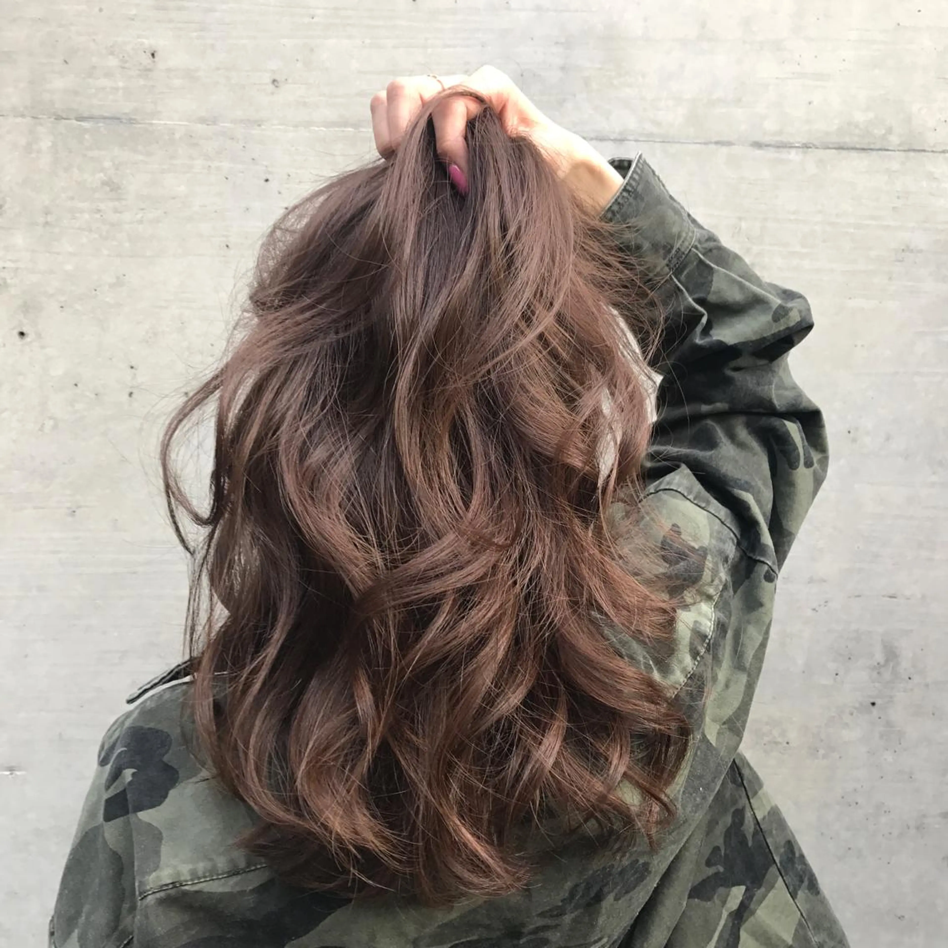 セミロング カラー ヘアアレンジ ブラウンカラー 佐野 智史のヘアスタイル