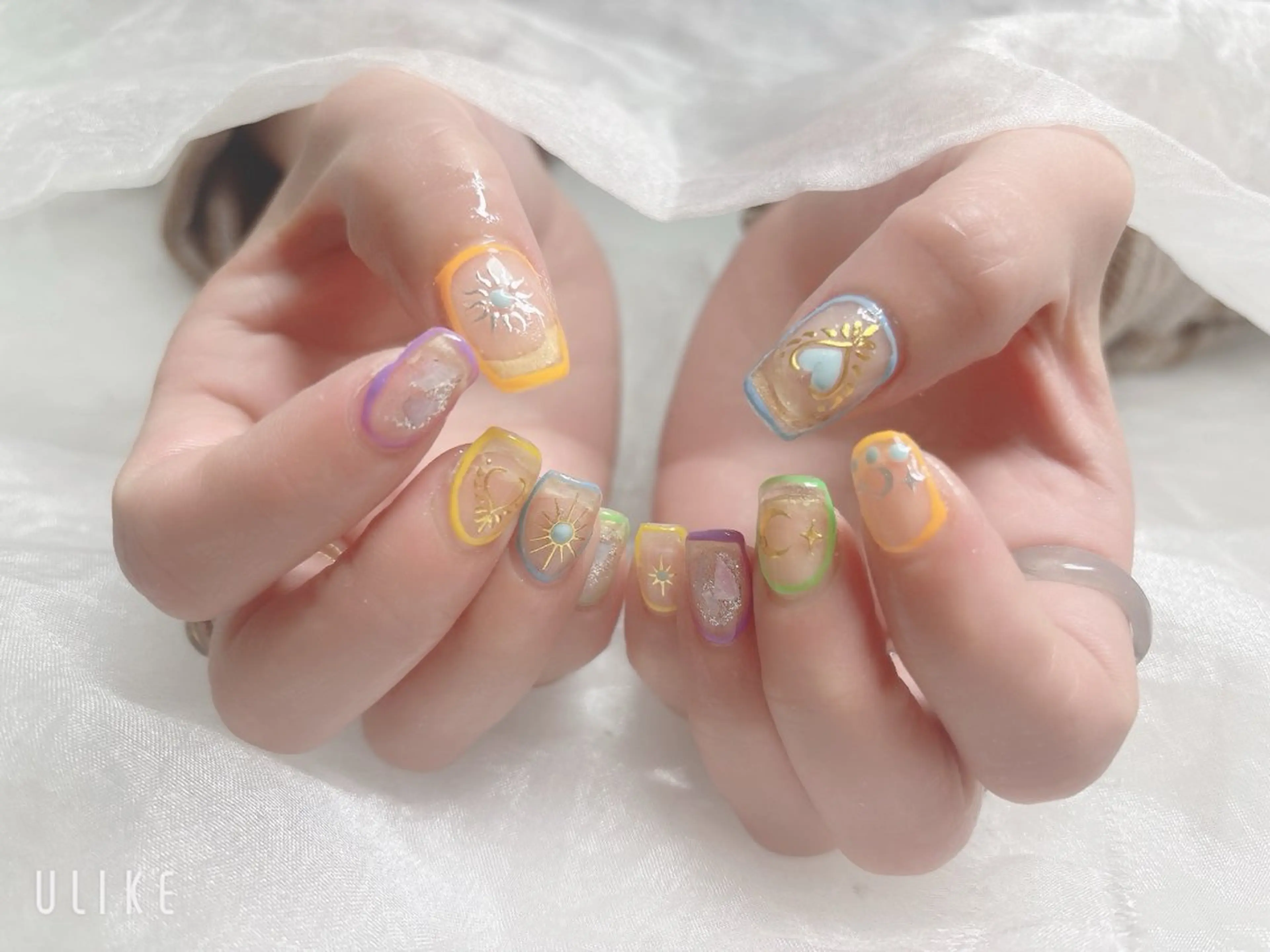 ネイル クリアネイル ハンドネイル BABY LION :Fumiyoのネイルデザイン