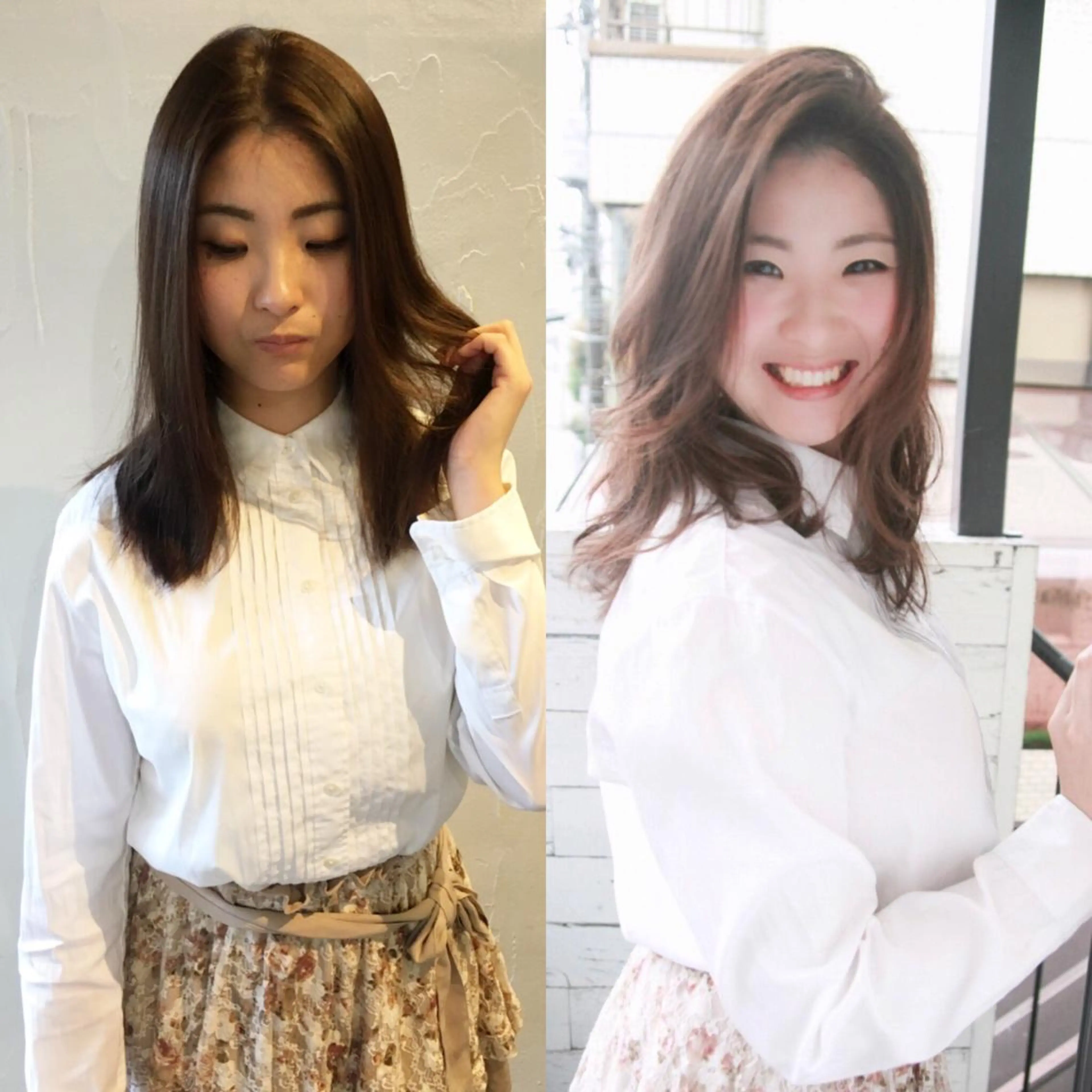 ロング レイヤーカット 髪質改善縮毛矯正 専門店のヘアスタイル