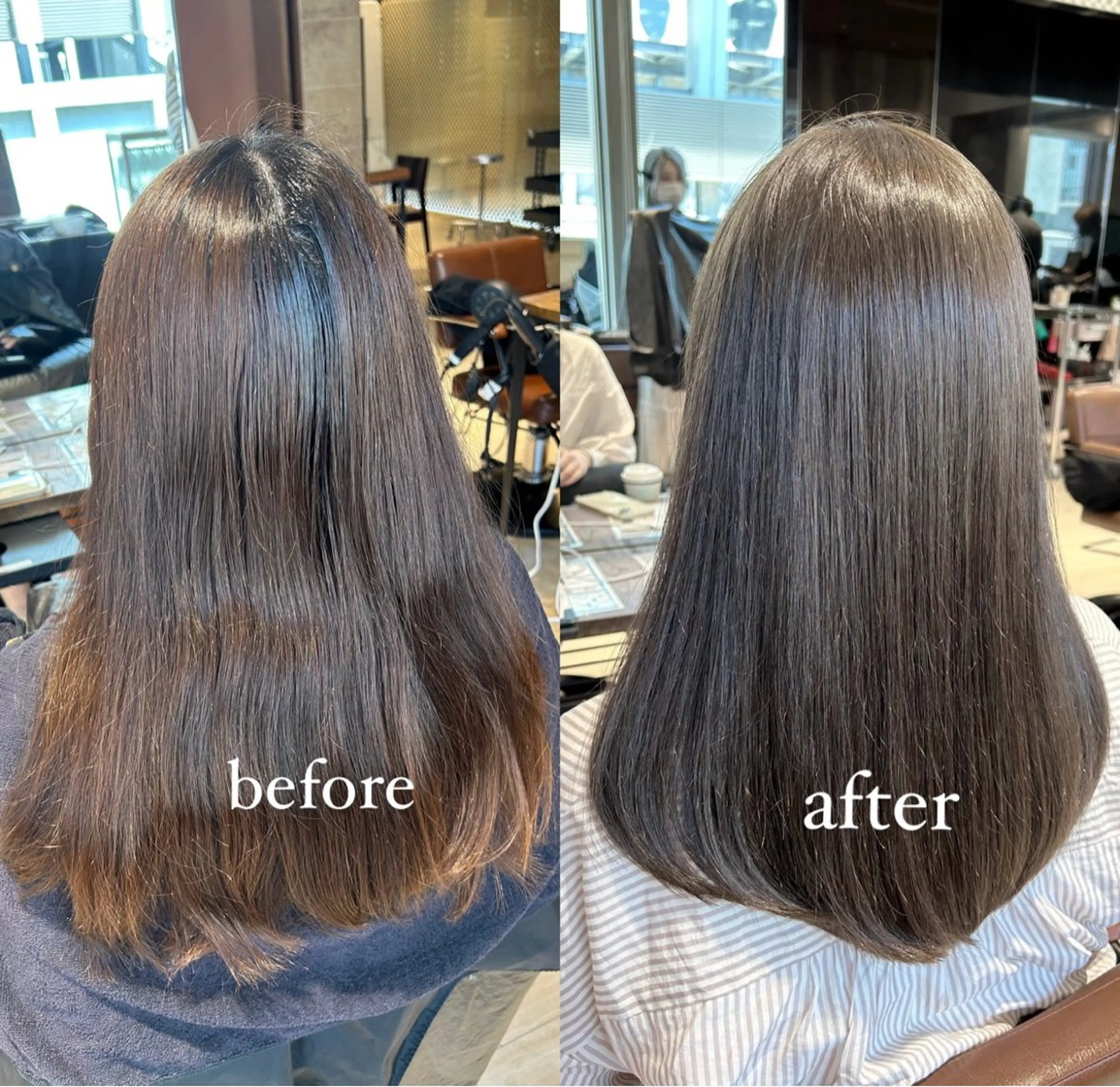 ロング カラー ブリーチ 透明感カラー グレージュ イルミナカラー ブリーチなしカラー カット ヘアカラー トリートメント 🍼顔周りカット/ レイヤー/小川華奈のヘアスタイル