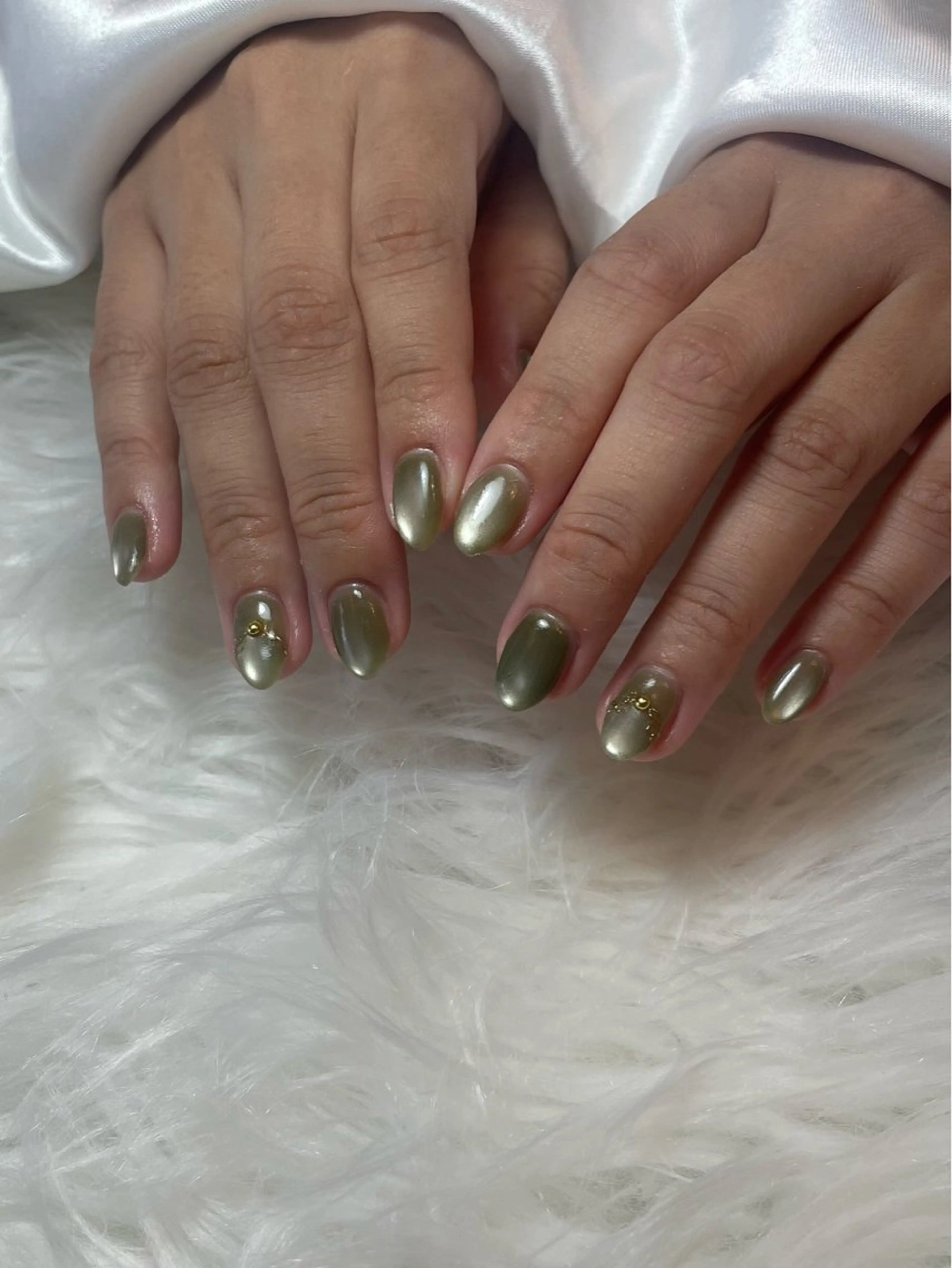 ネイル ブルー フレンチネイル キラキラネイル 韓国ネイル マグネットネイル ハンドネイル timtam --sakiのネイルデザイン