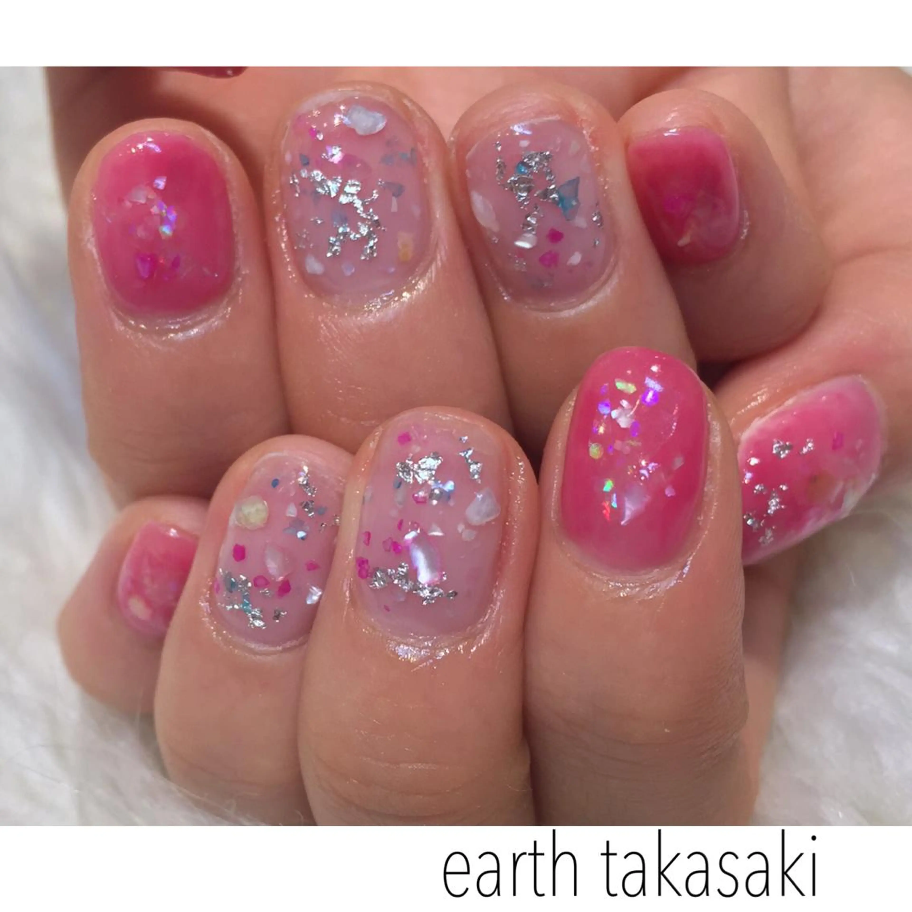 ネイル クリアネイル 春ネイル EARTH nanaのネイルデザイン