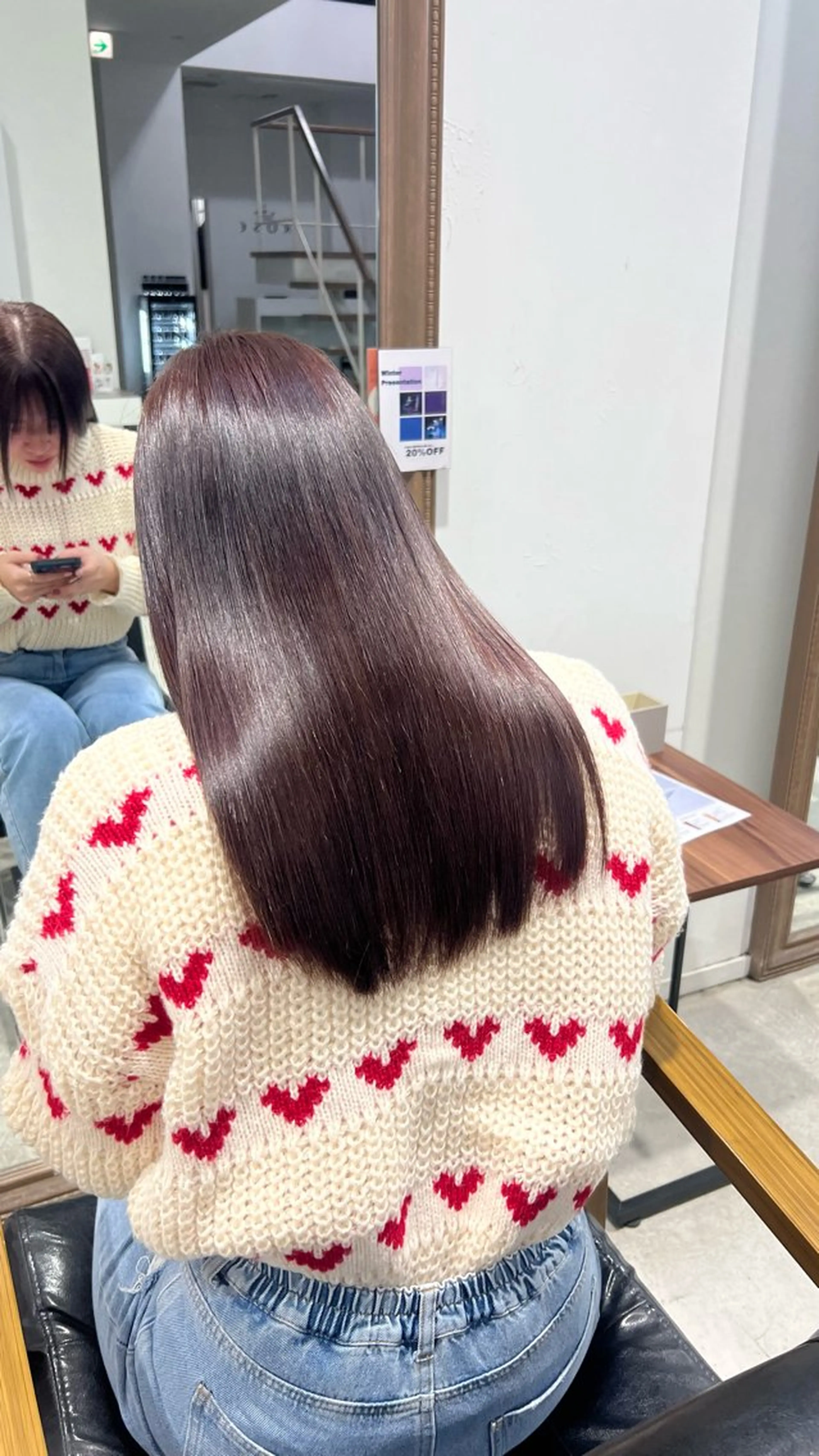 ロング 縮毛矯正 中山 ひなたのヘアスタイル