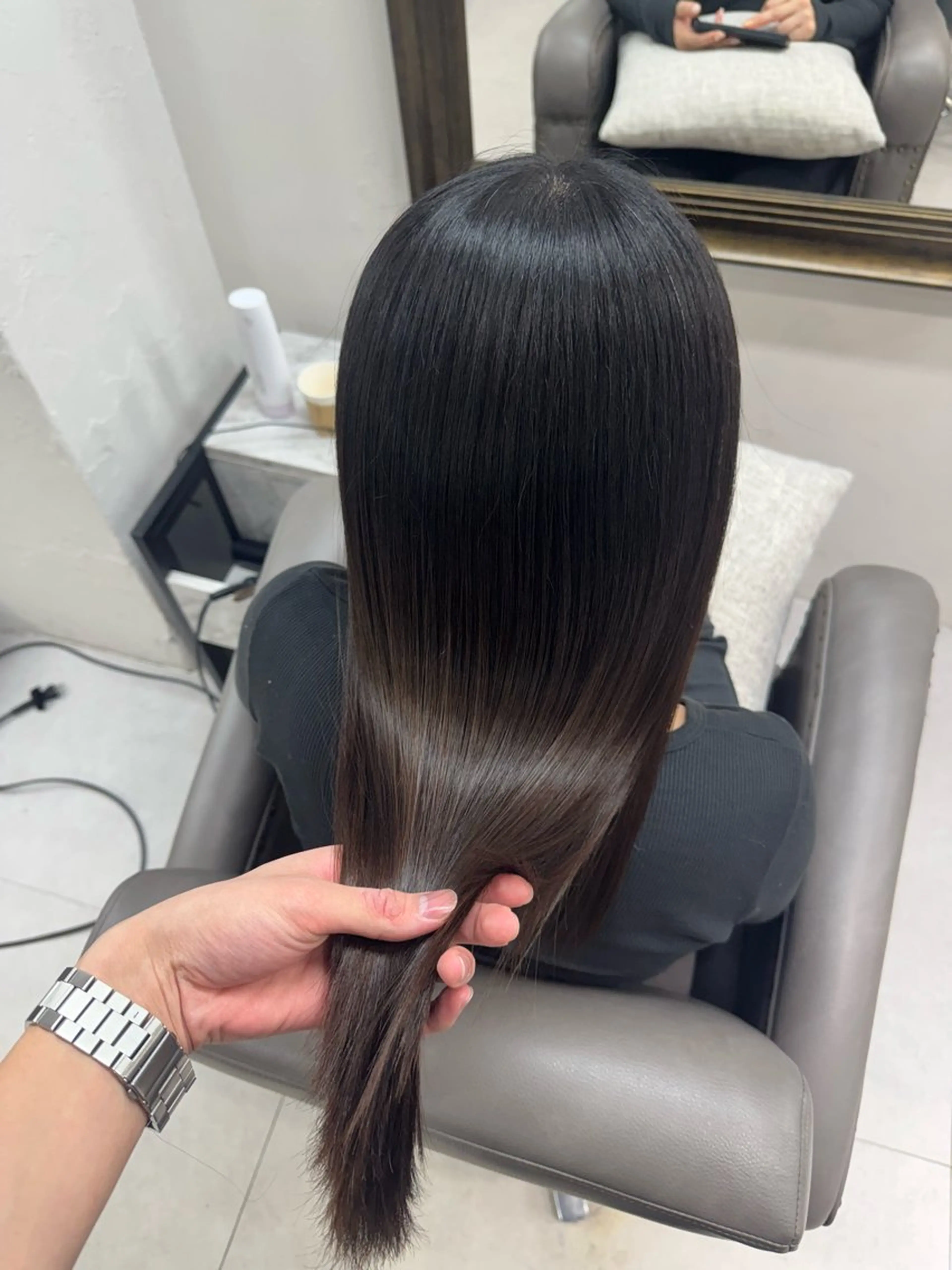 ロング ✨髪質改善美髪×🩵 艶透明感カラータイガのヘアスタイル