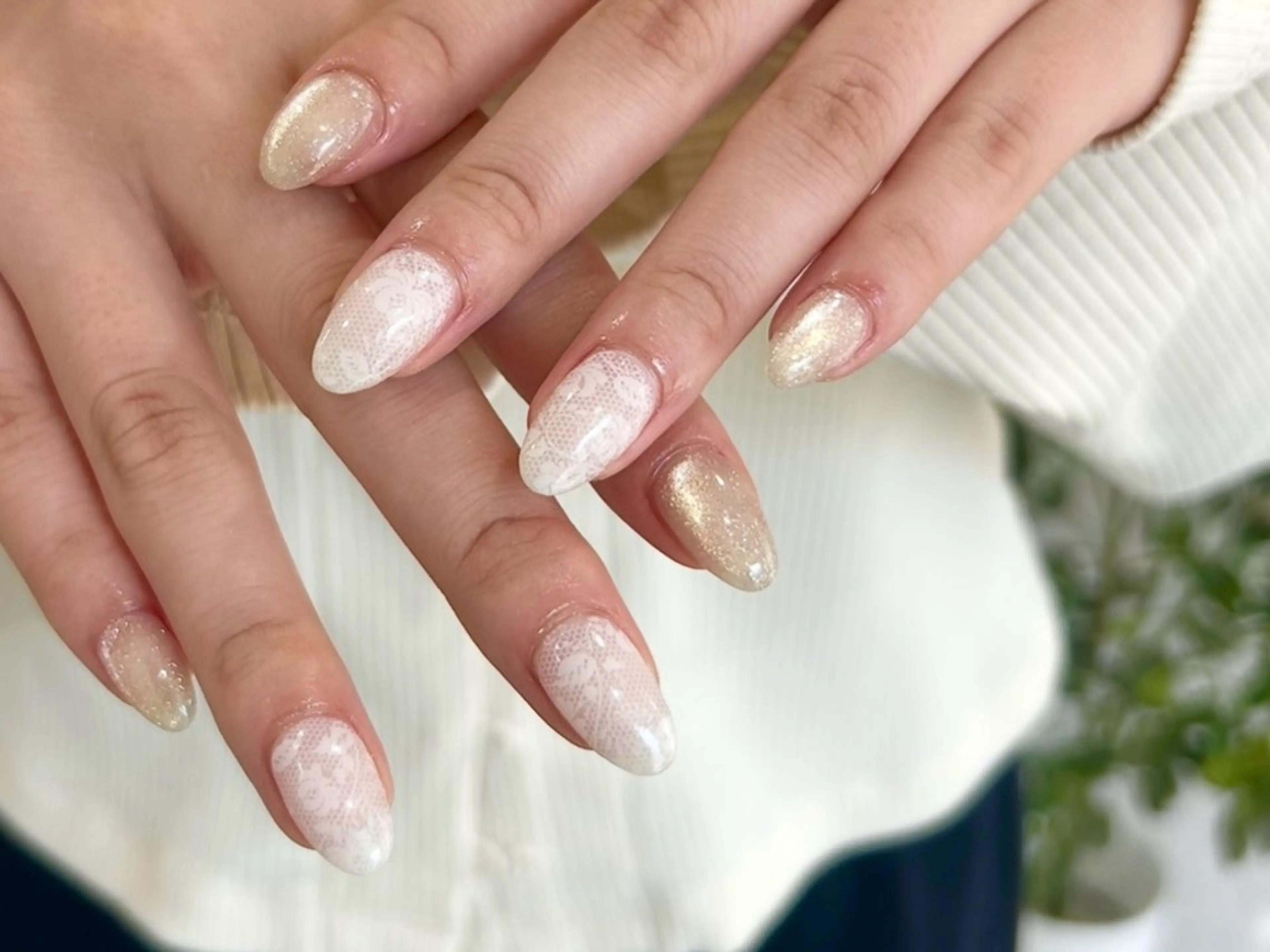 ネイル レース ハンドネイル RYO ／Amourのネイルデザイン