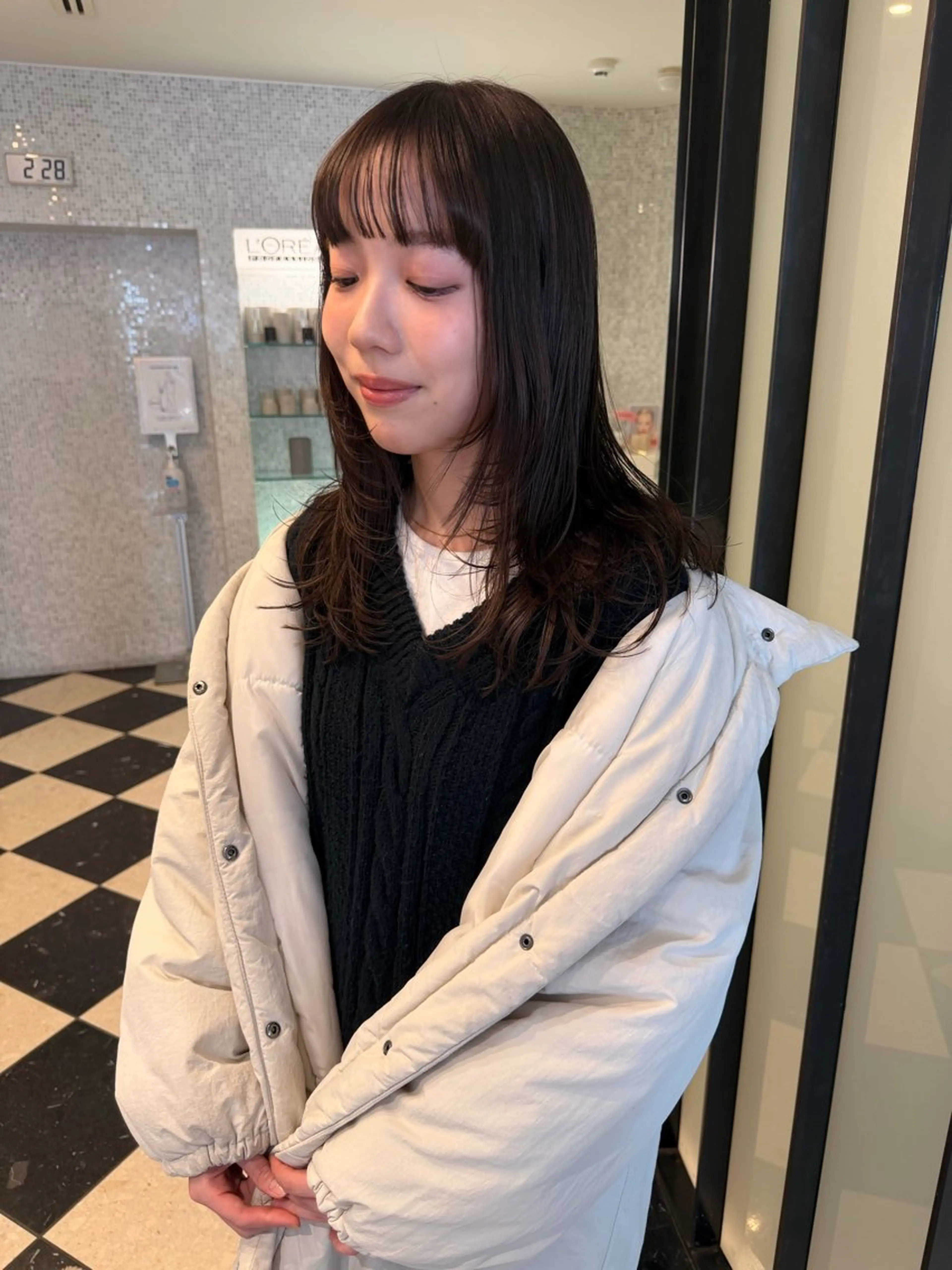 ミディアム カラー 林本　南壱人/カット /パーマ/カラーのヘアスタイル