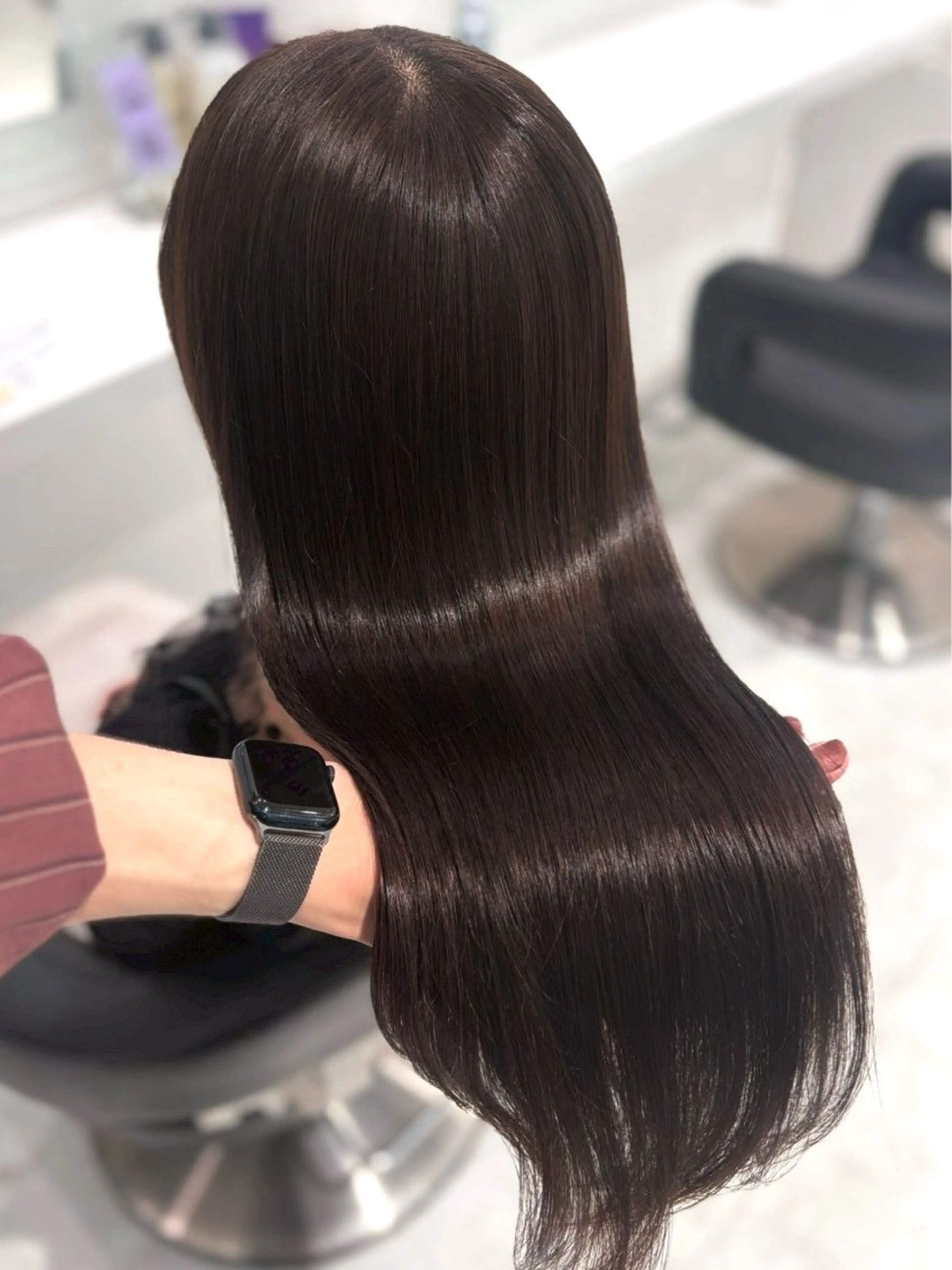 ロング ヘアカラー 韓国ワンホン透明感 カラー✨🖤ここあのヘアスタイル