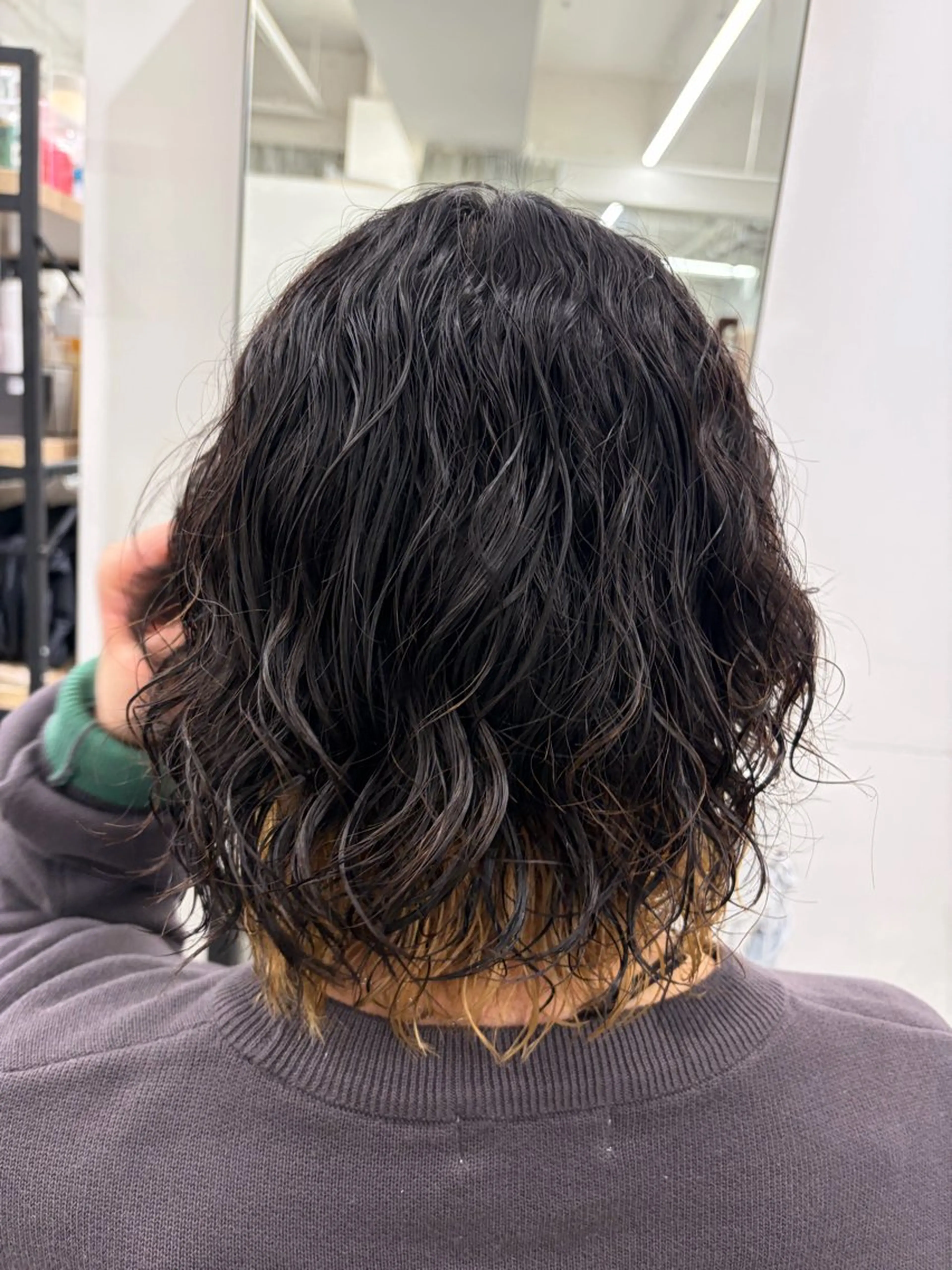 ミディアム パーマ ミディアムパーマ 縮毛矯正 デジタルパーマ カット パーマ NILLU所属・上山 凜のヘアスタイル