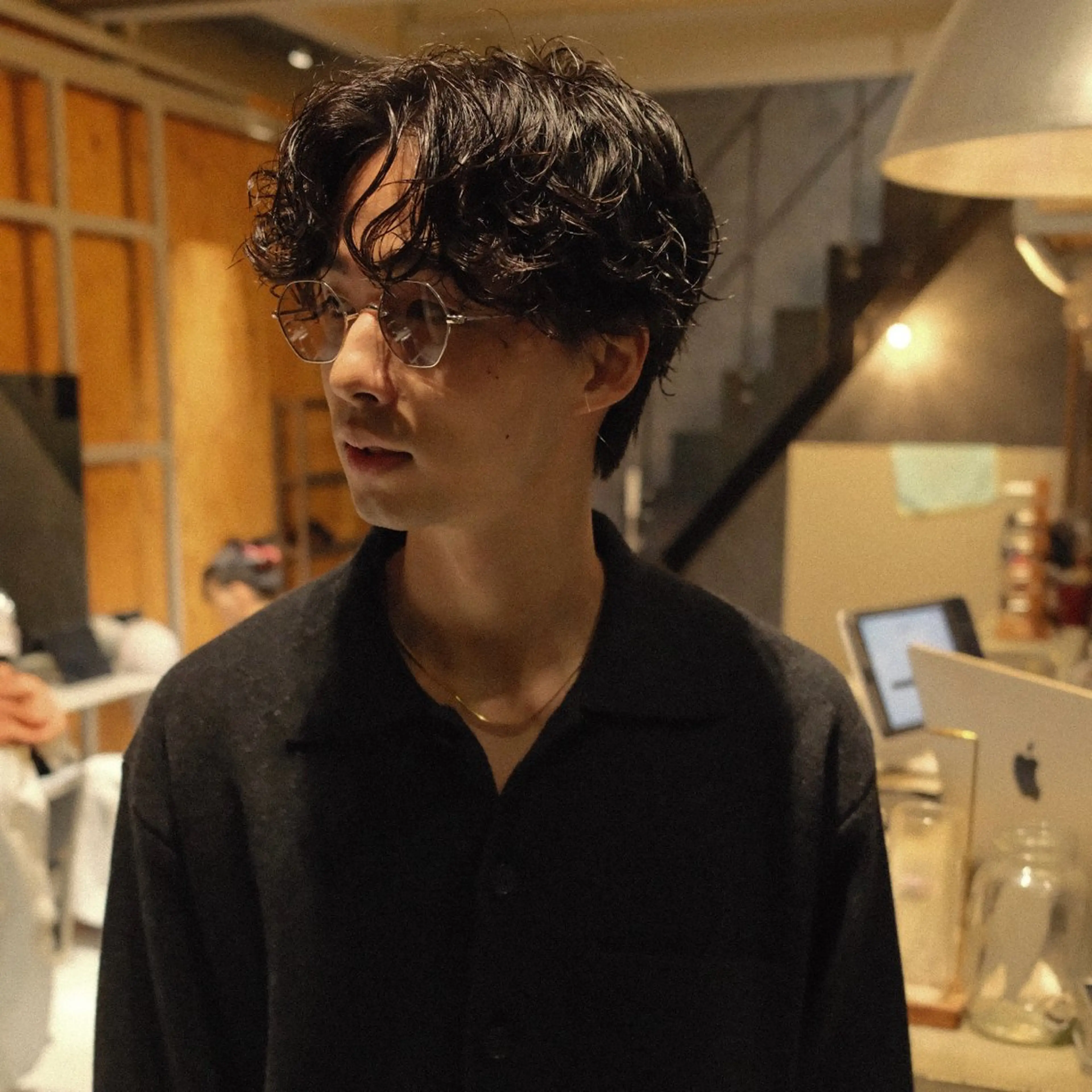 ミディアム パーマ メンズ カット パーマ レディースパーマ🍭 /大阪/福島駅/りなのヘアスタイル