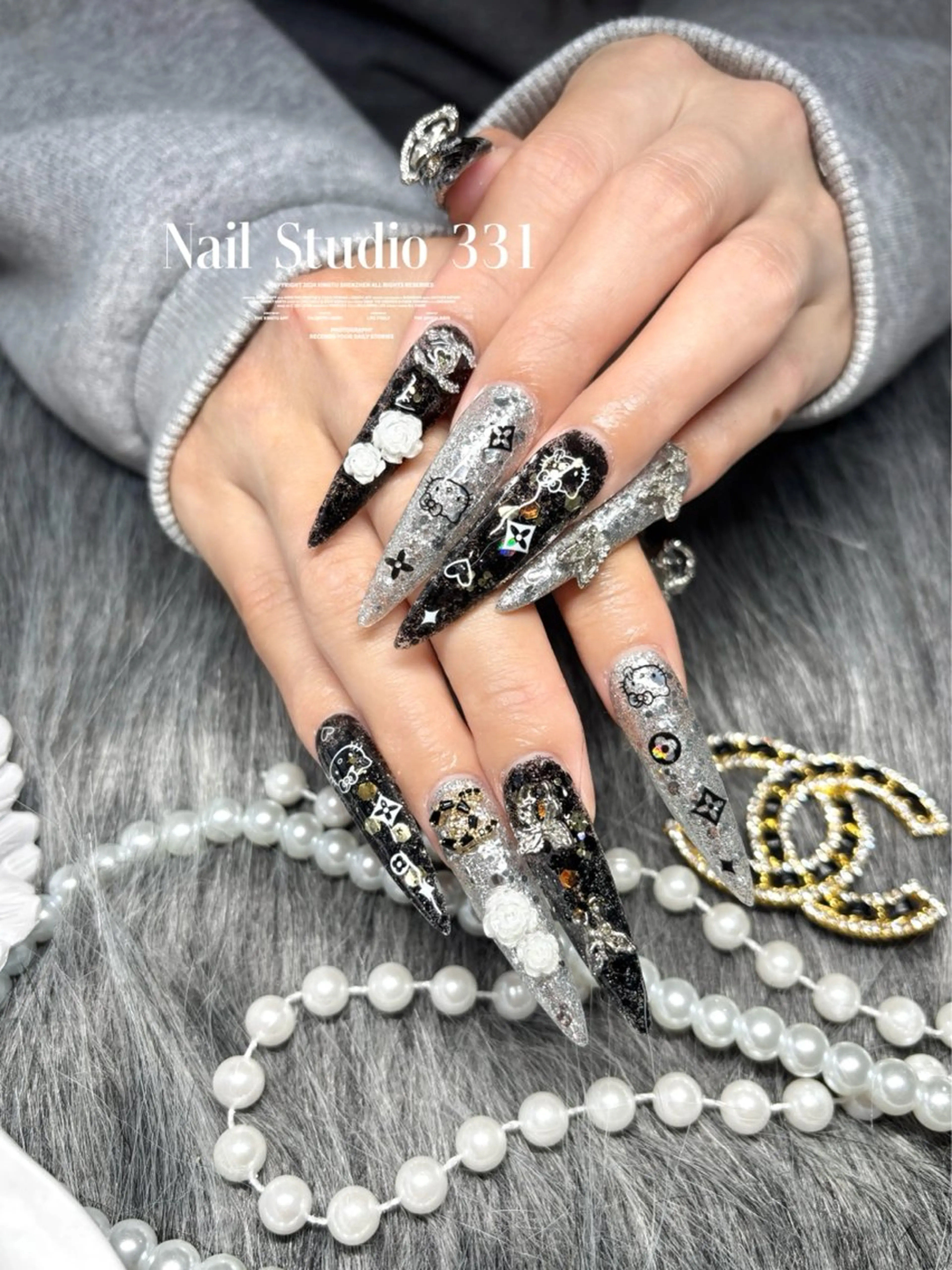 ネイル ロングネイル ワンホンネイル ハンドネイル Nail Studio 331のネイルデザイン