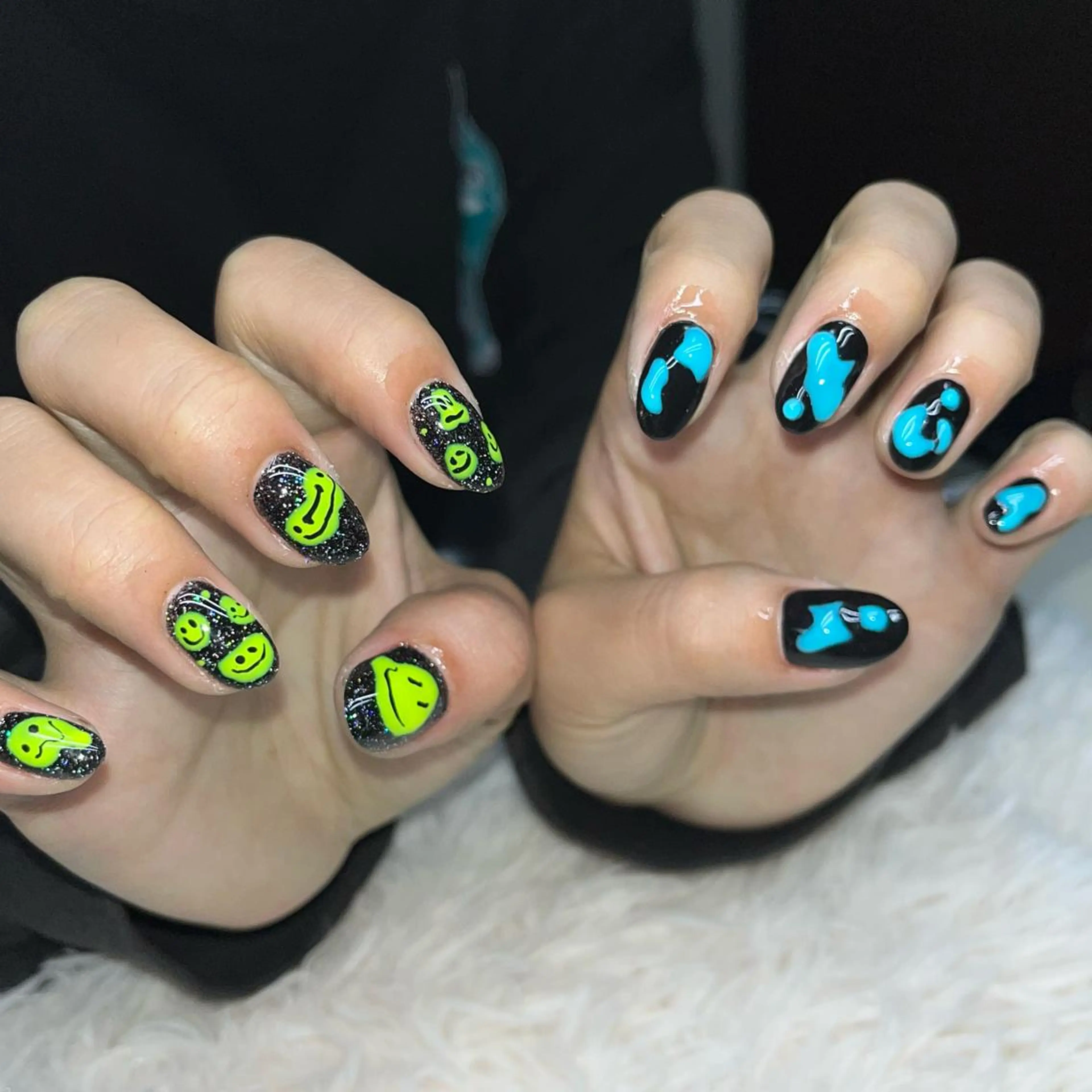 メンズ ネイル メンズ韓国風 アートネイル クリアネイル フレンチネイル ジェルネイル 🐕‍🦺Yappy 💗A-tanのネイルデザイン