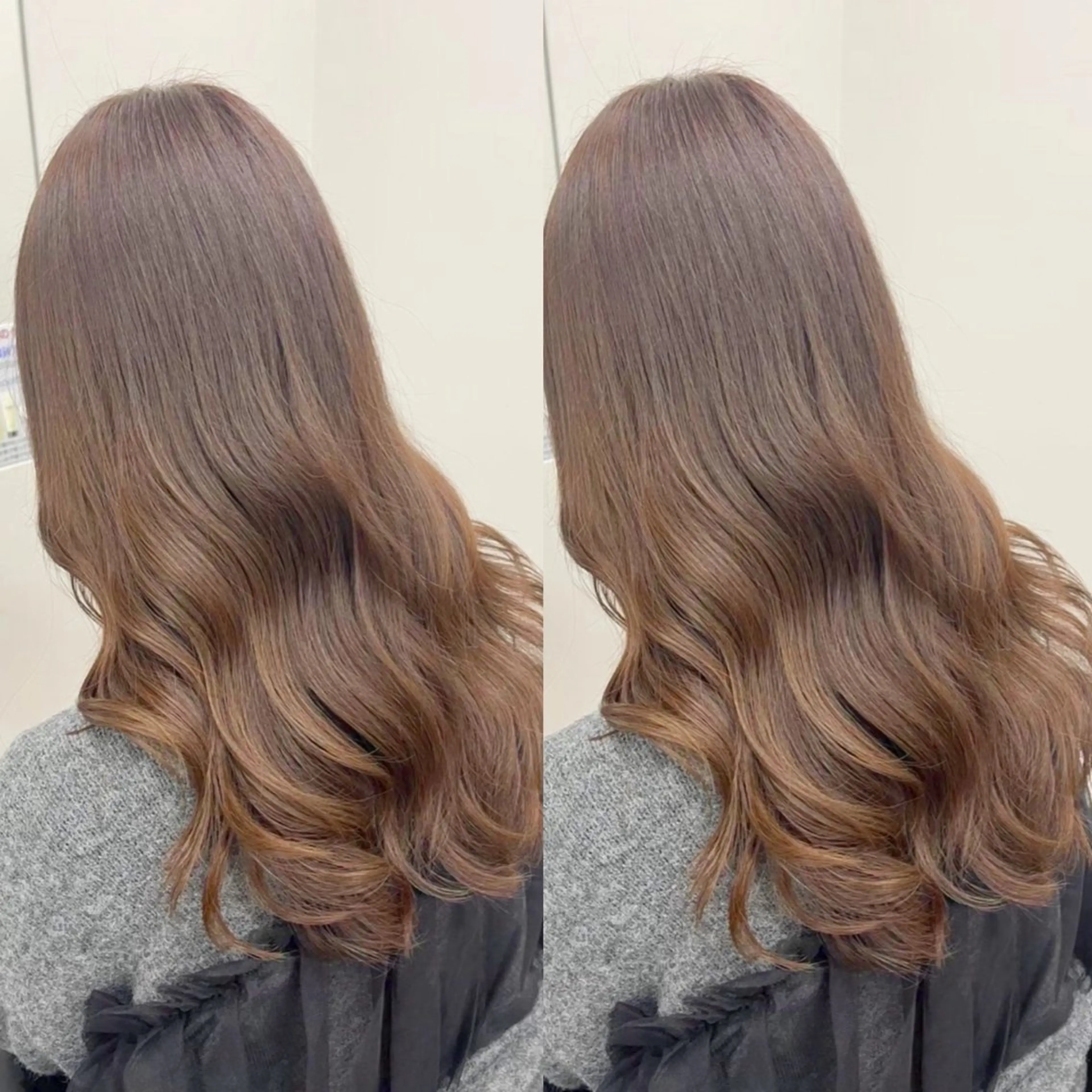 ロング カラー カット ヘアカラー ハイトーン🎀 暖色系カラー🎀愛美のヘアスタイル