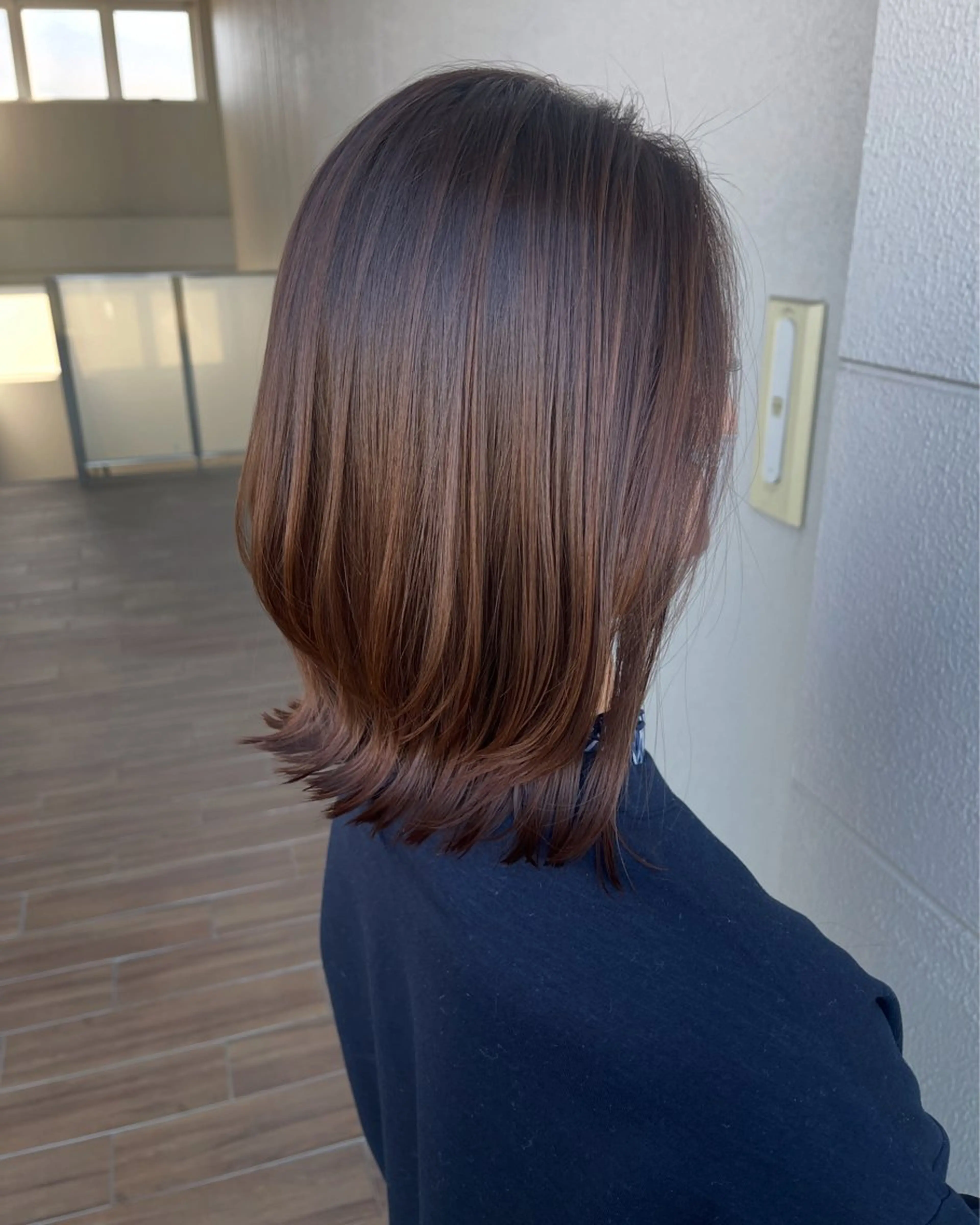 ミディアム ボブ くびれヘア 志賀 美沙のヘアスタイル