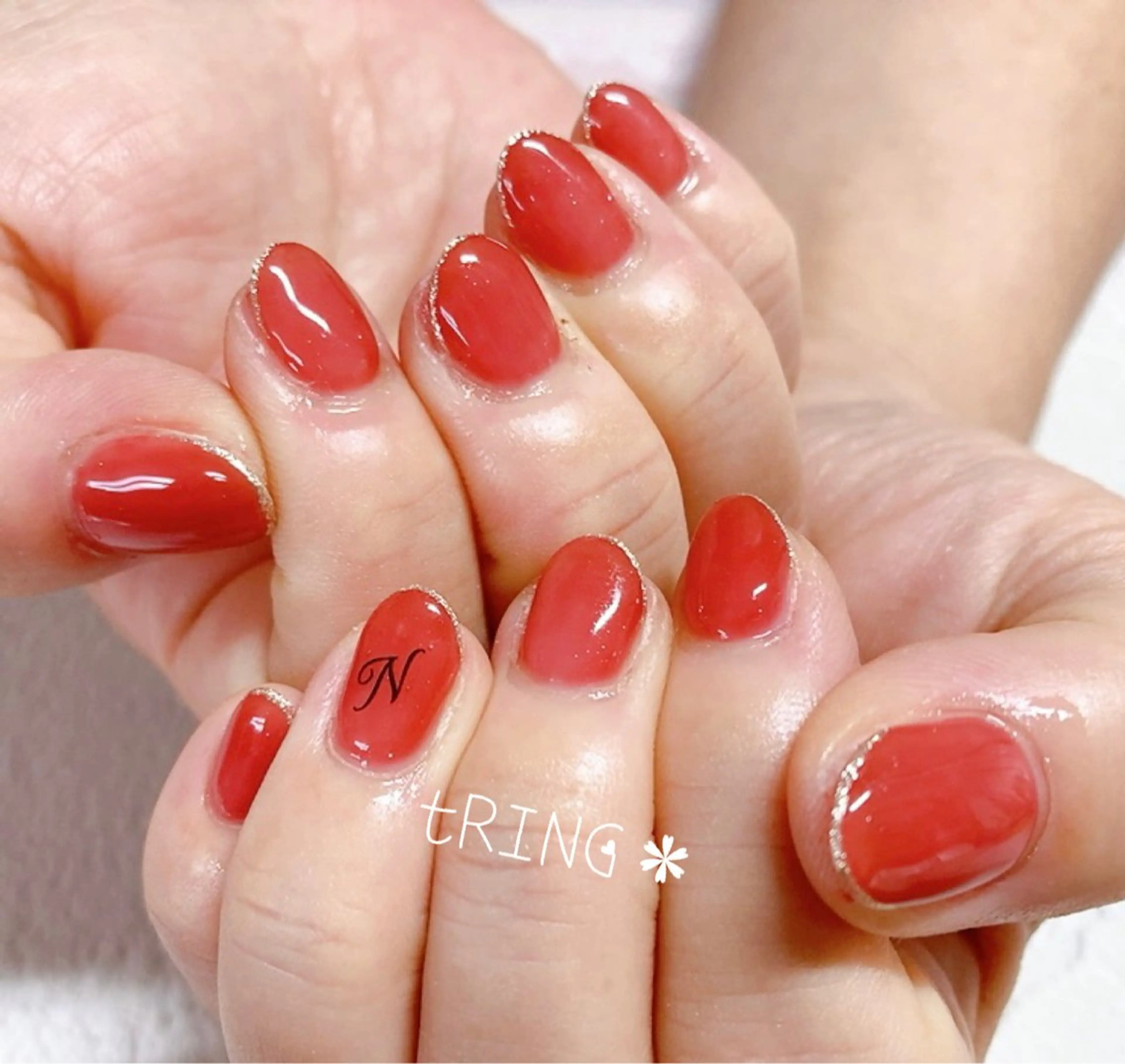 ネイル ハンドネイル tRING＊ しいの木台のネイルデザイン