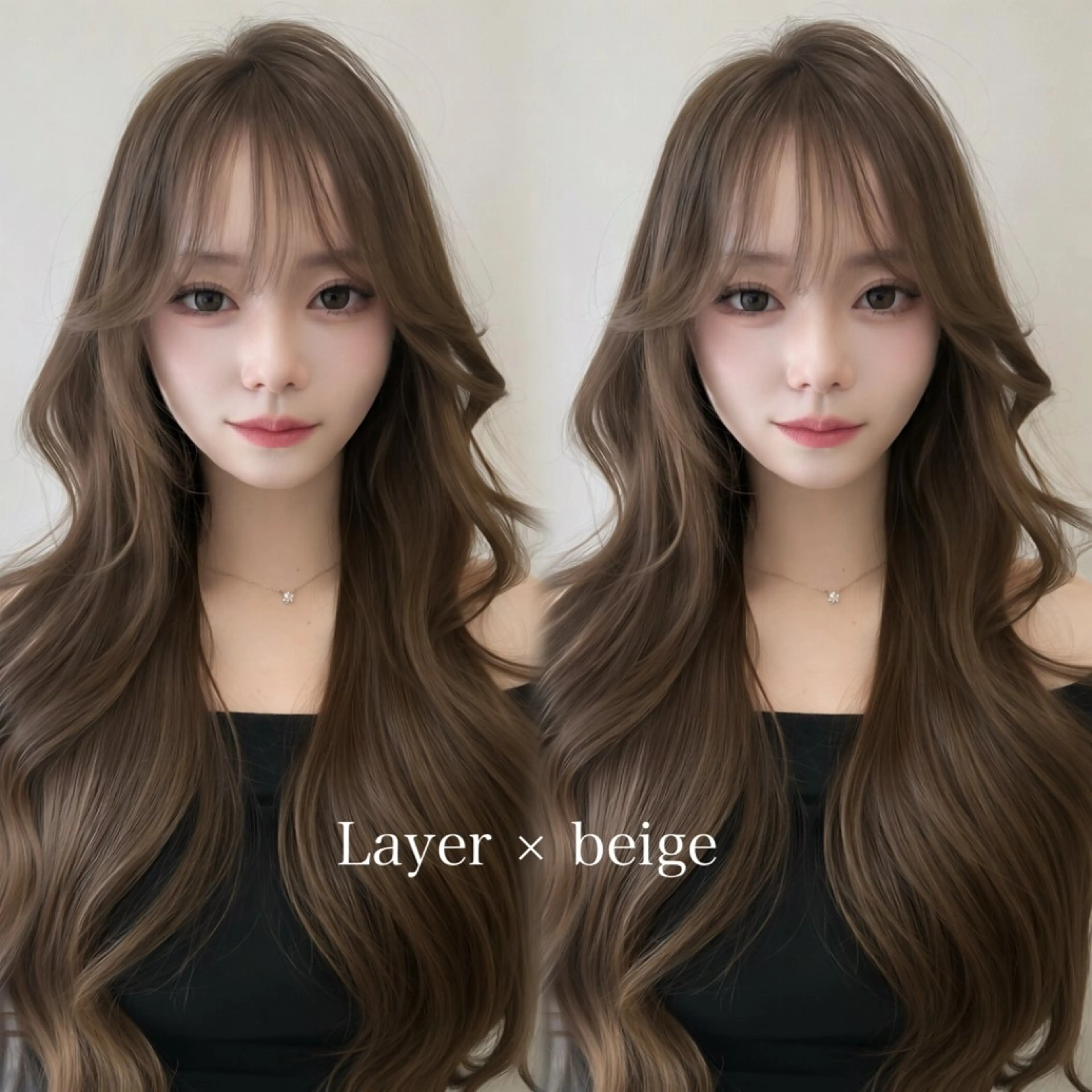 ロング カット ヘアカラー トリートメント レイヤー/ブリなしW 美玖のヘアスタイル