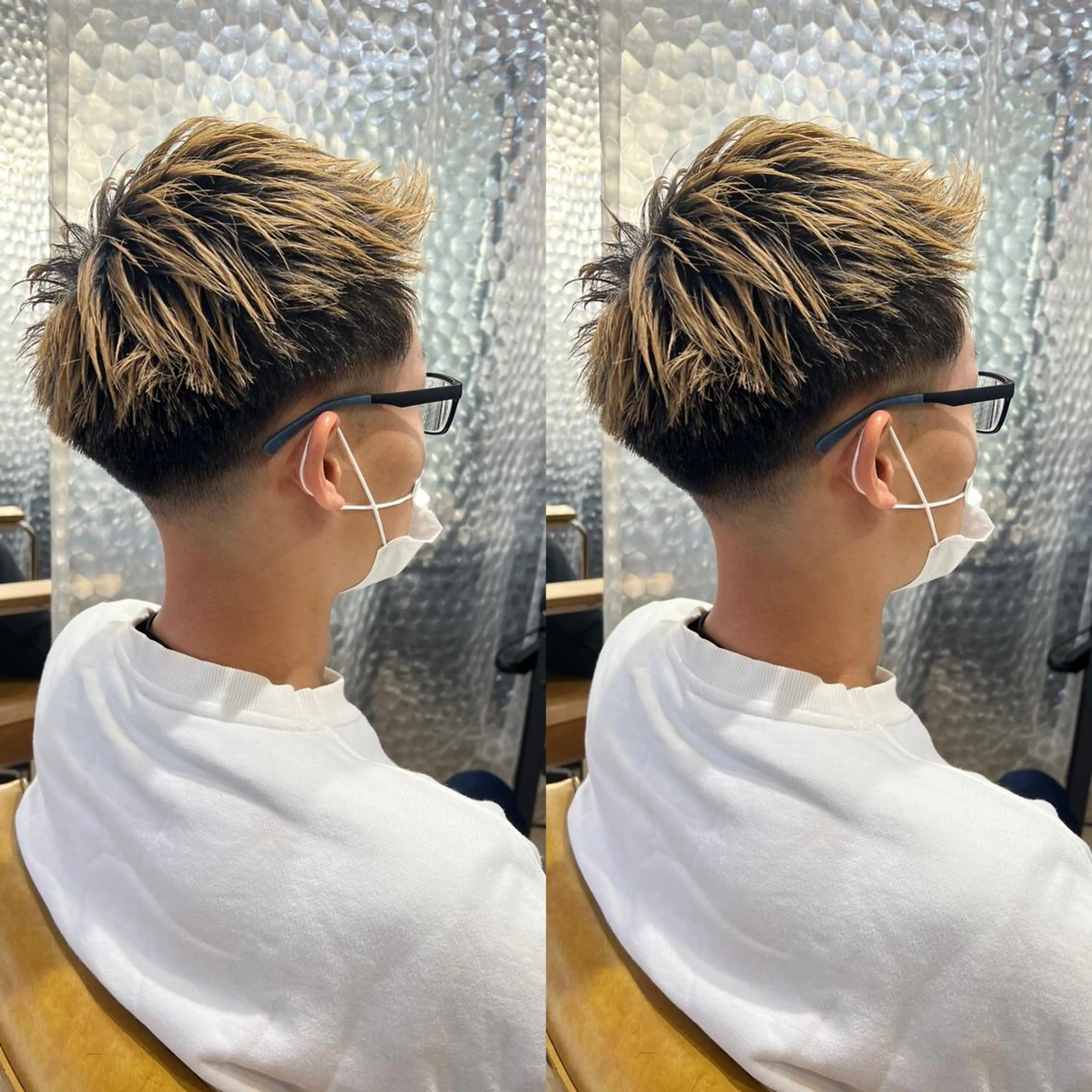 ショート メンズ カット センターパート ／植田のヘアスタイル