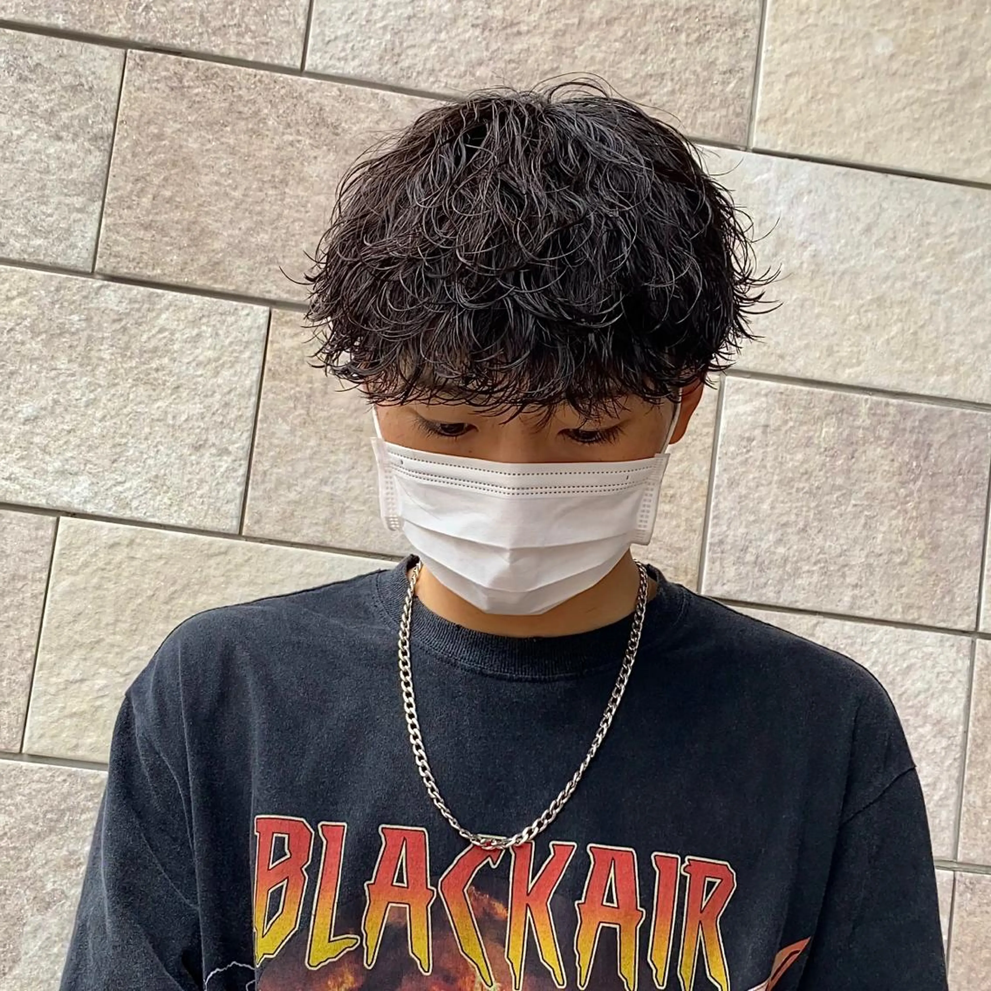 ショート パーマ メンズ マッシュ 波巻きパーマ ショートヘア カット パーマ トリートメント メンズパーマ 西條真治のヘアスタイル