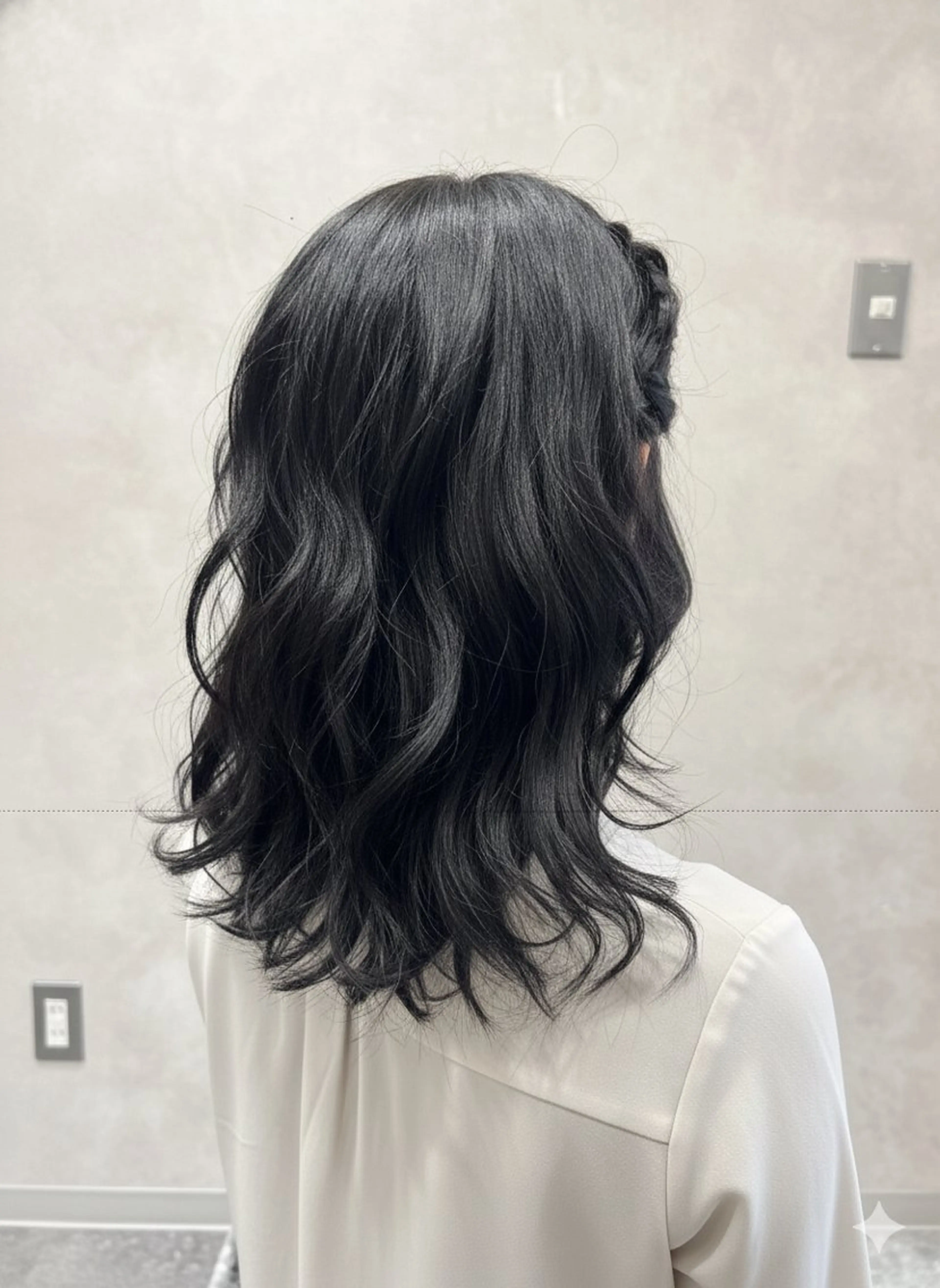 セミロング ヘアセット 落合 ちりのヘアスタイル