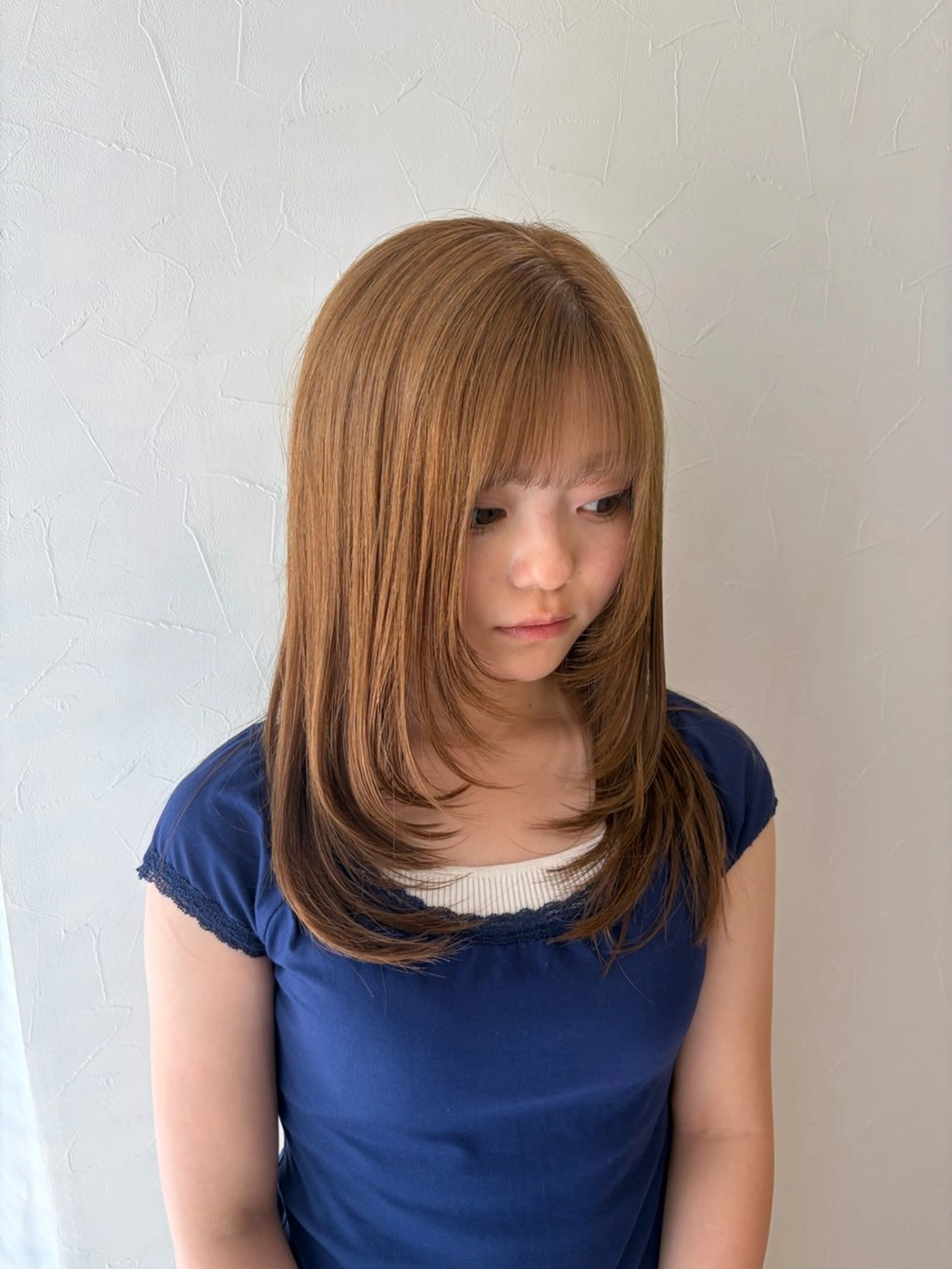 ミディアム ヘアカラー 【暖色ハイトーン】 HARUNA🌼のヘアスタイル