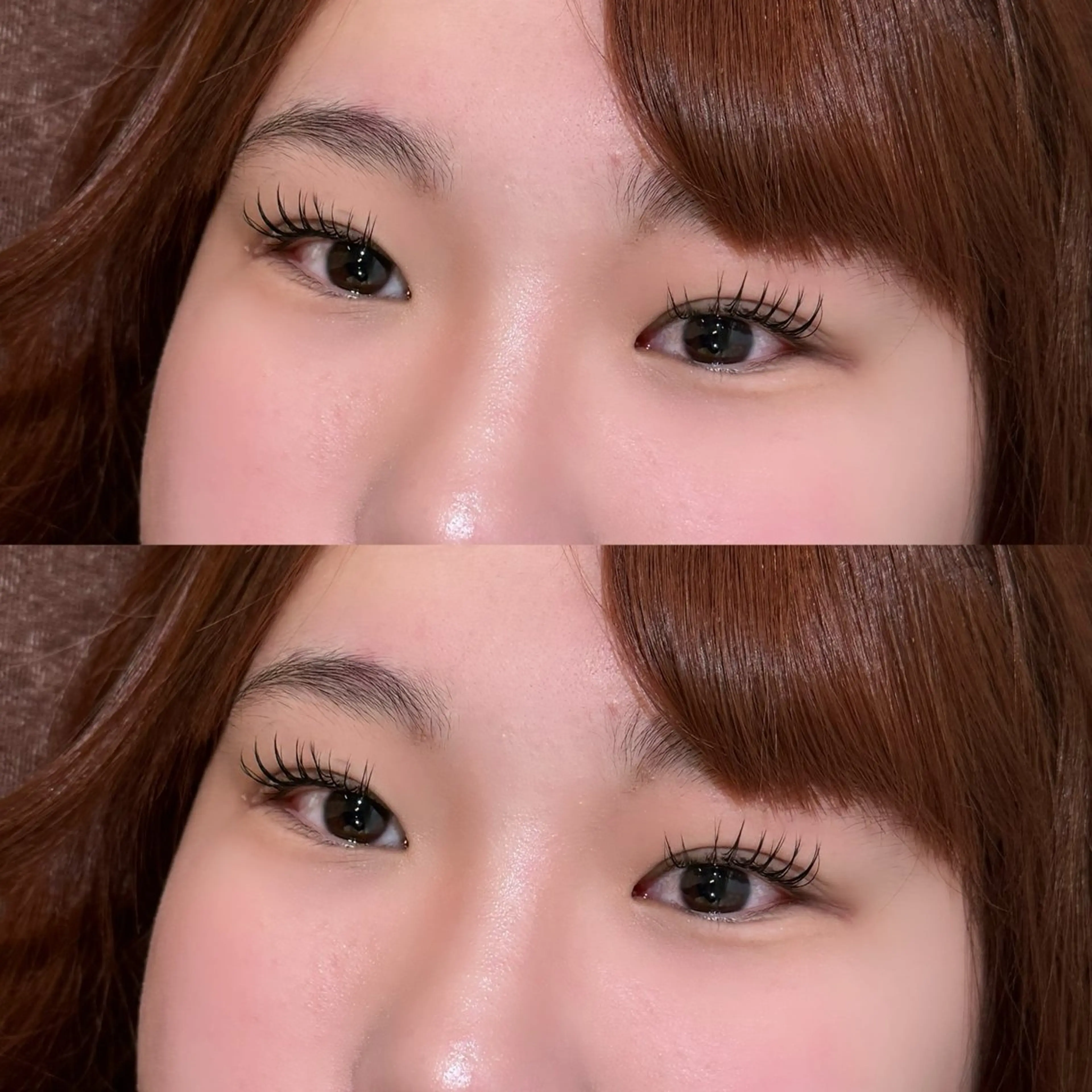 マツエク・マツパ レイヤー/顔周り/透 明感カラー/うる艶のヘアスタイル