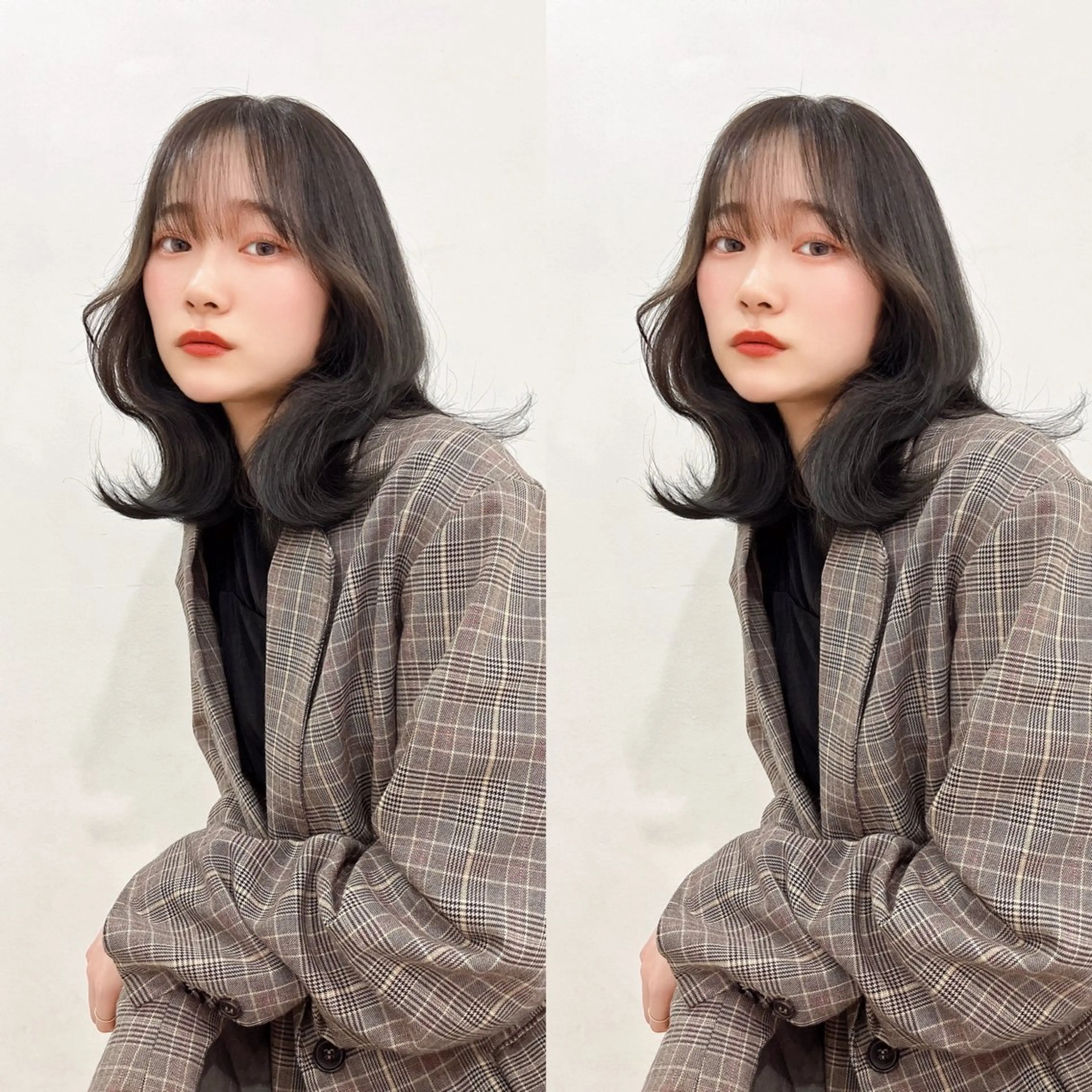 ミディアム カラー レイヤー/髪質改善 /透け感カラー/艶髪のヘアスタイル