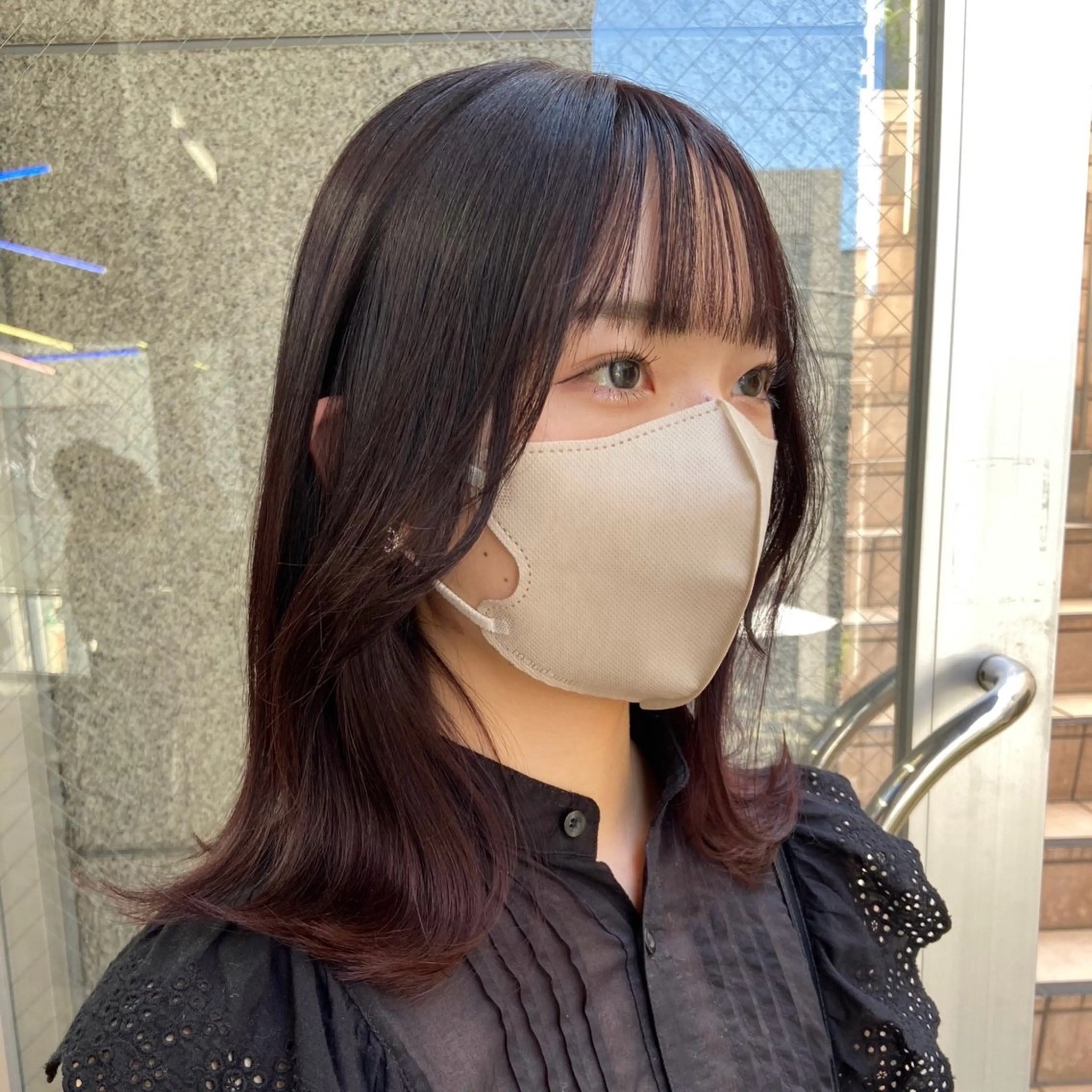 ミディアム カラー 🎀モテ暖色× エクステ🎀あかりのヘアスタイル