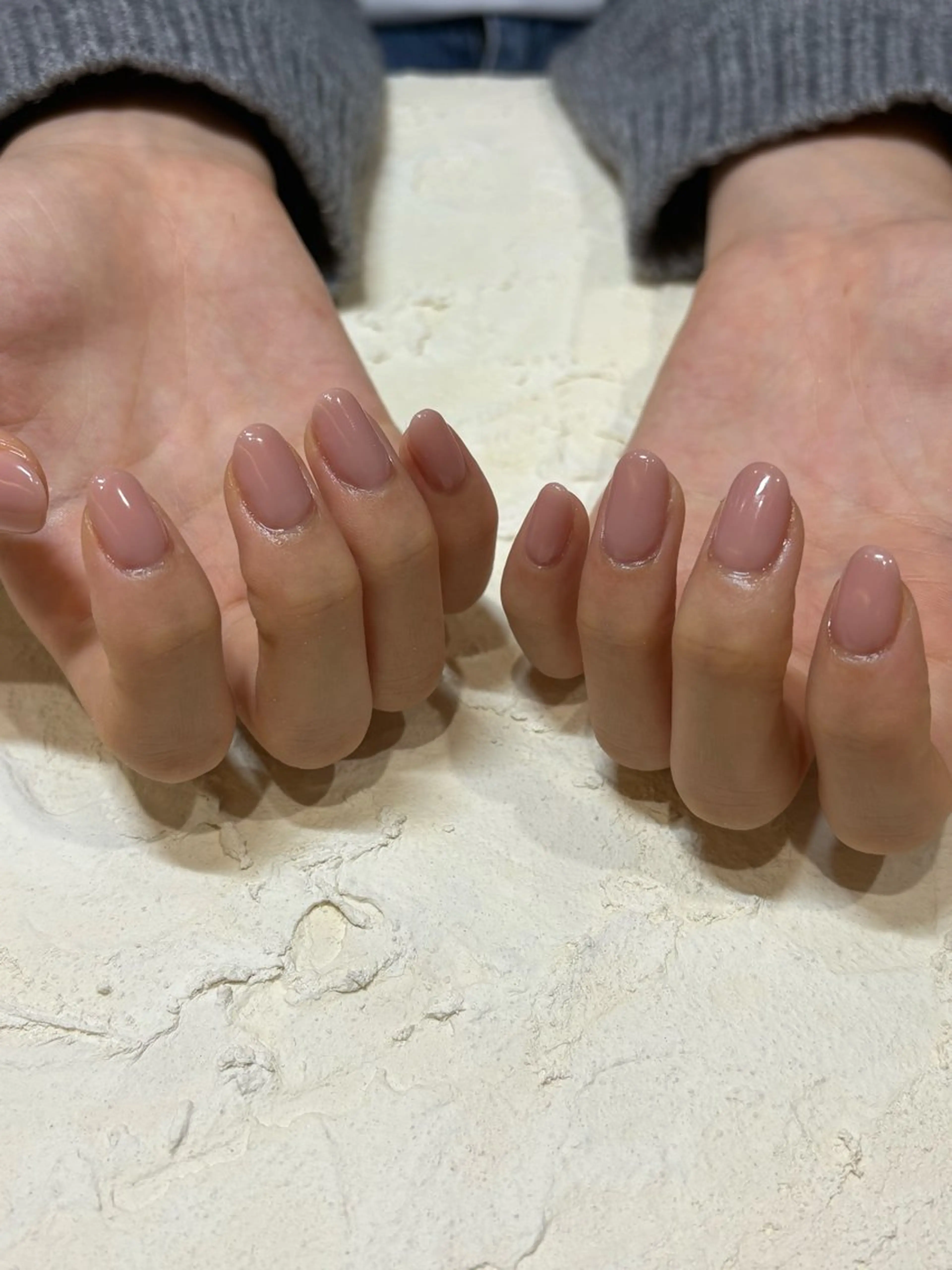 ネイル ピンク ピンクベージュ 春日井Miel 川村のネイルデザイン