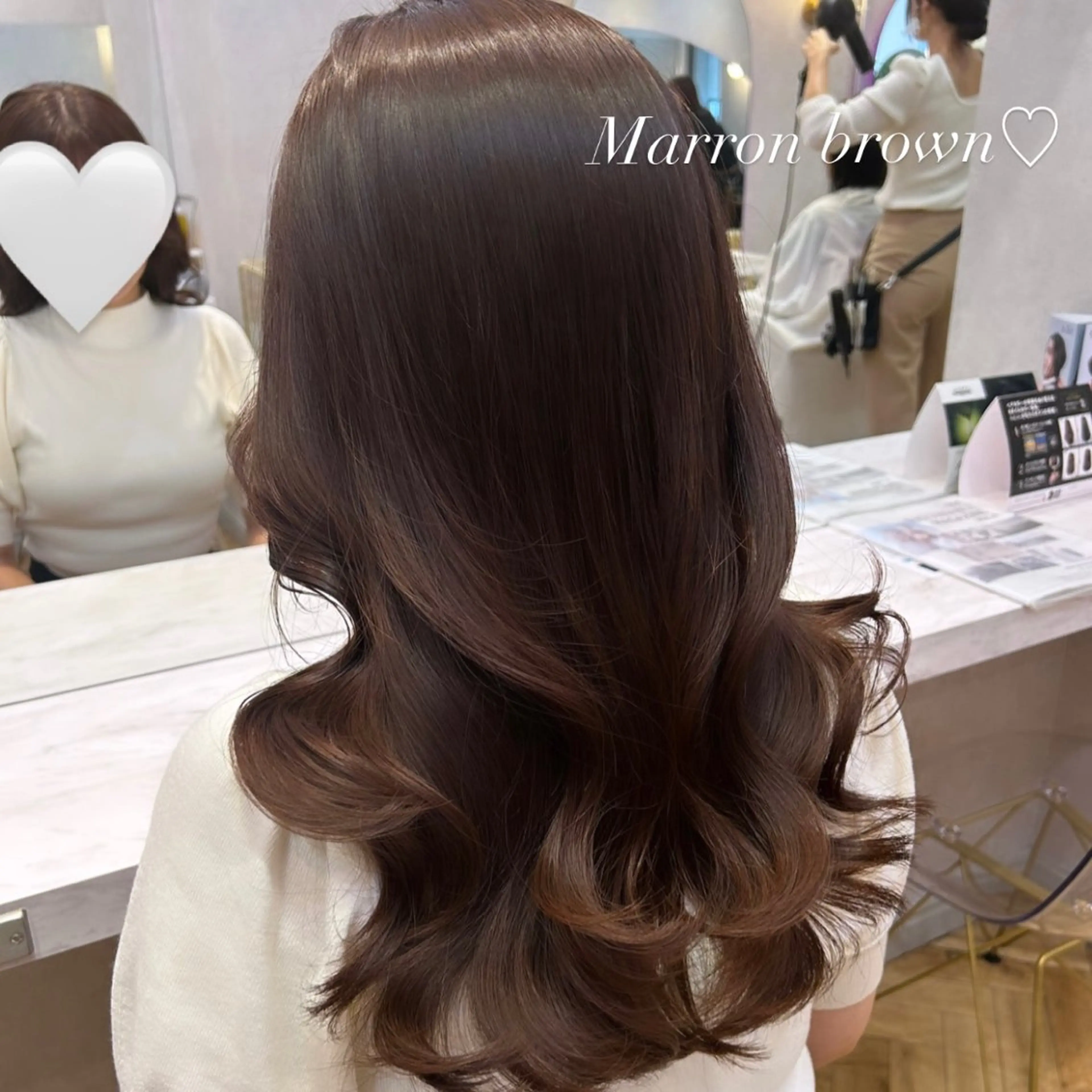 セミロング カラー ヘアアレンジ ブラウンカラー ラベンダーカラー マロンブラウン レイヤーカット 🩷韓国ヘア/ヨシン モリ🩷Maikaのヘアスタイル