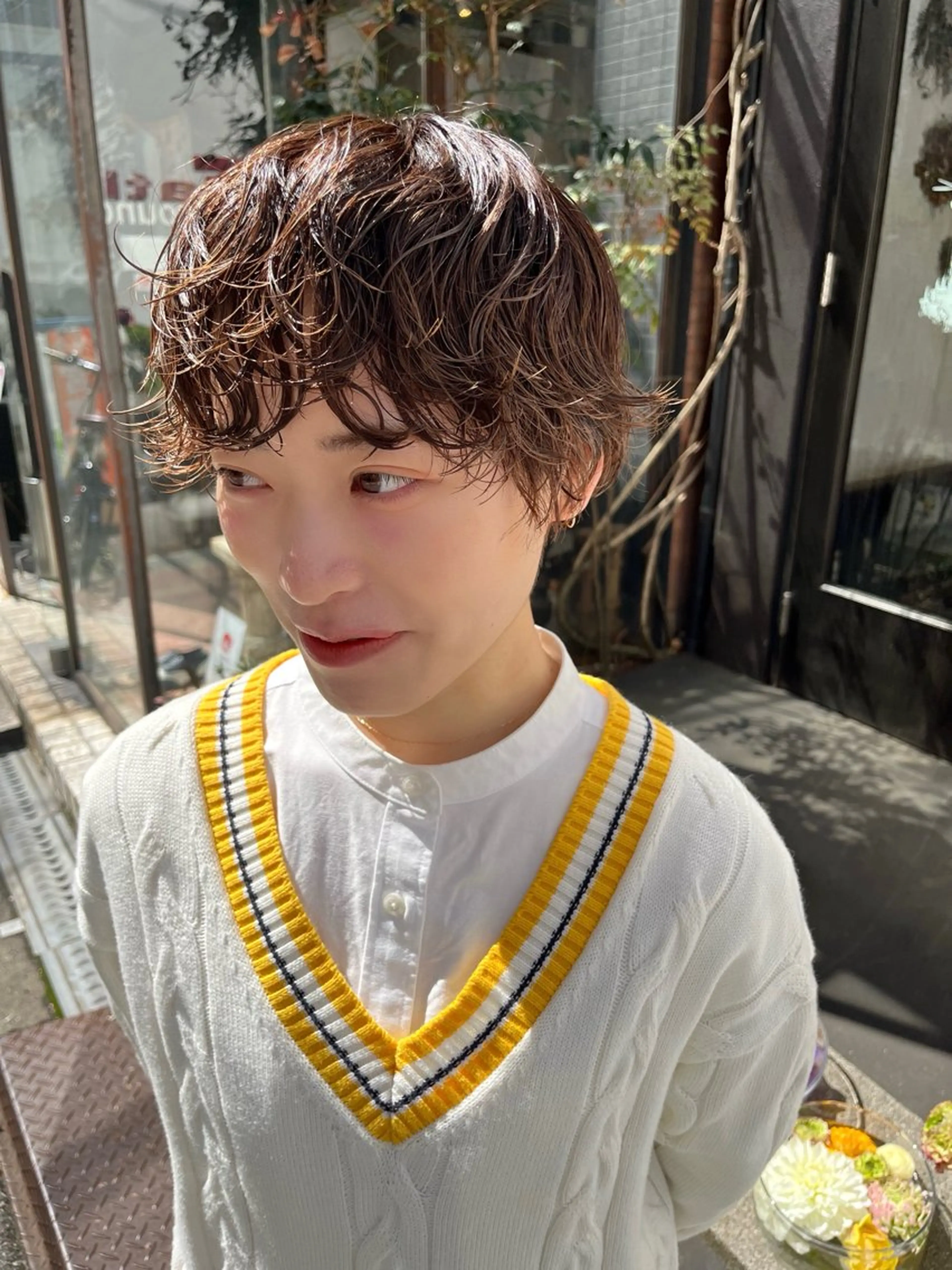 ショート パーマ ショートヘア ニュアンスパーマ カット パーマ 桃果 momokaのヘアスタイル