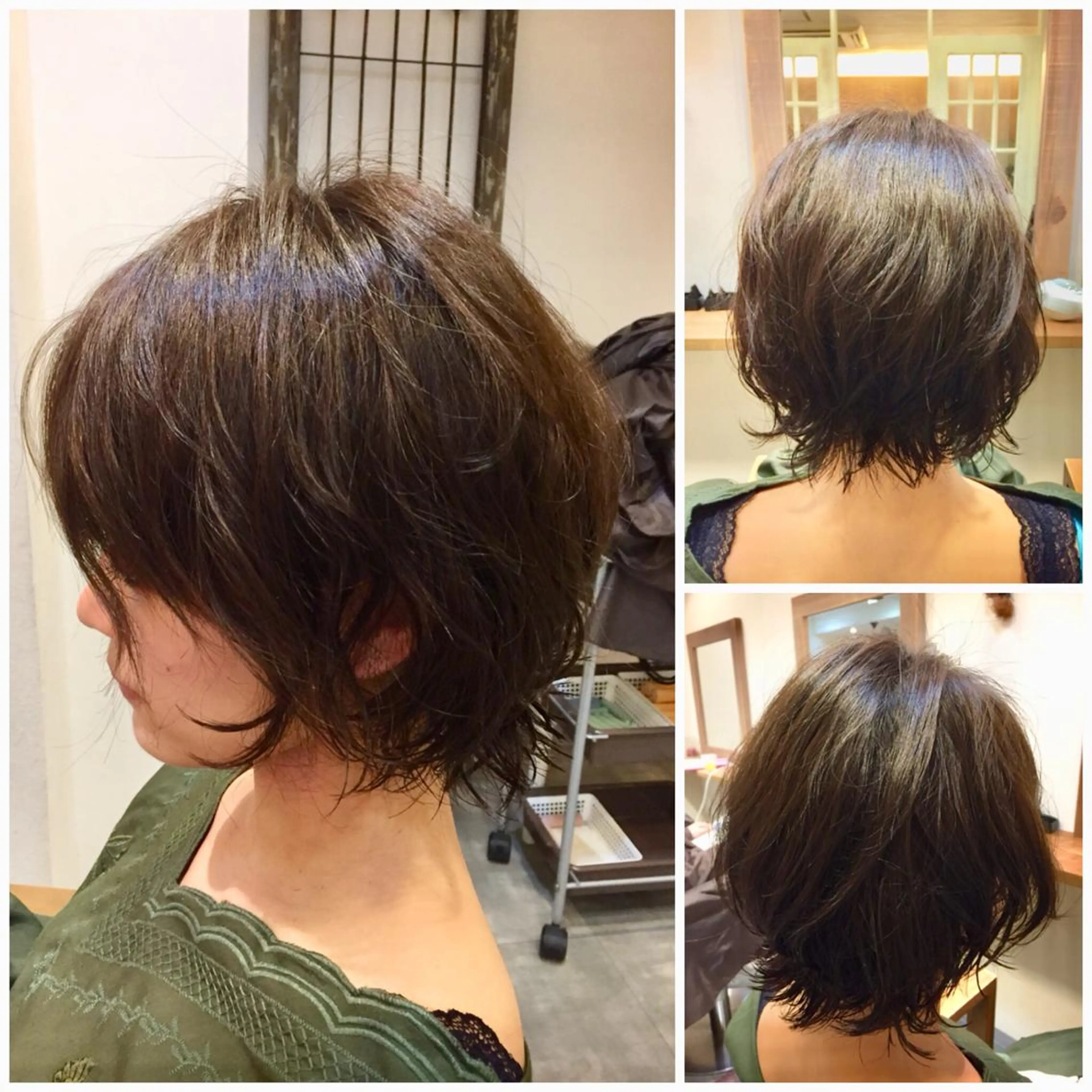 ショート カラー パーマ ショートヘア カット ヘアカラー パーマ トリートメント 透明感/ 美髪矯正/田中恭のヘアスタイル
