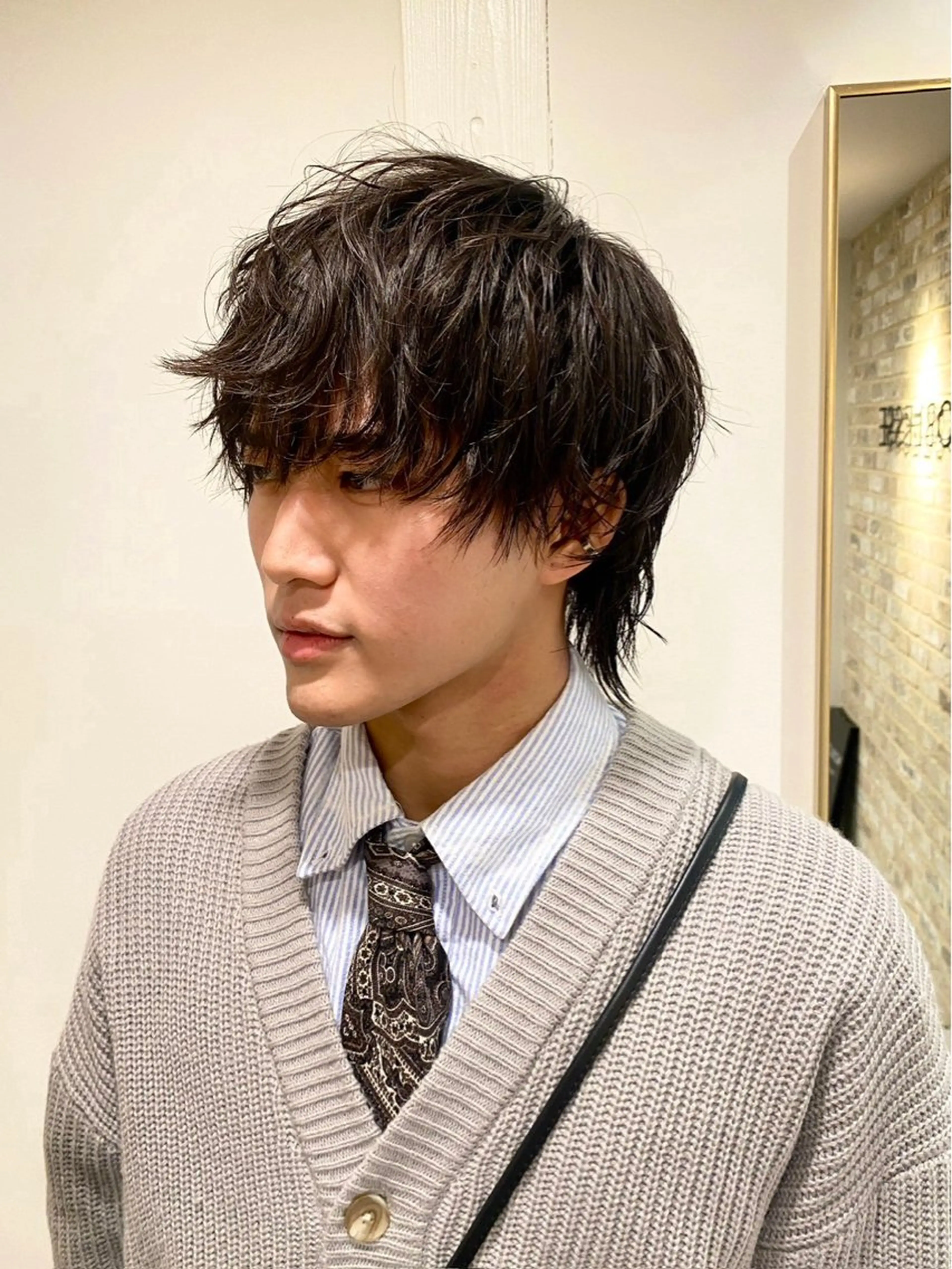 ショート ウルフカット カット トリートメント メンズ特化🔥再現度 高カット/パーマ/元のヘアスタイル