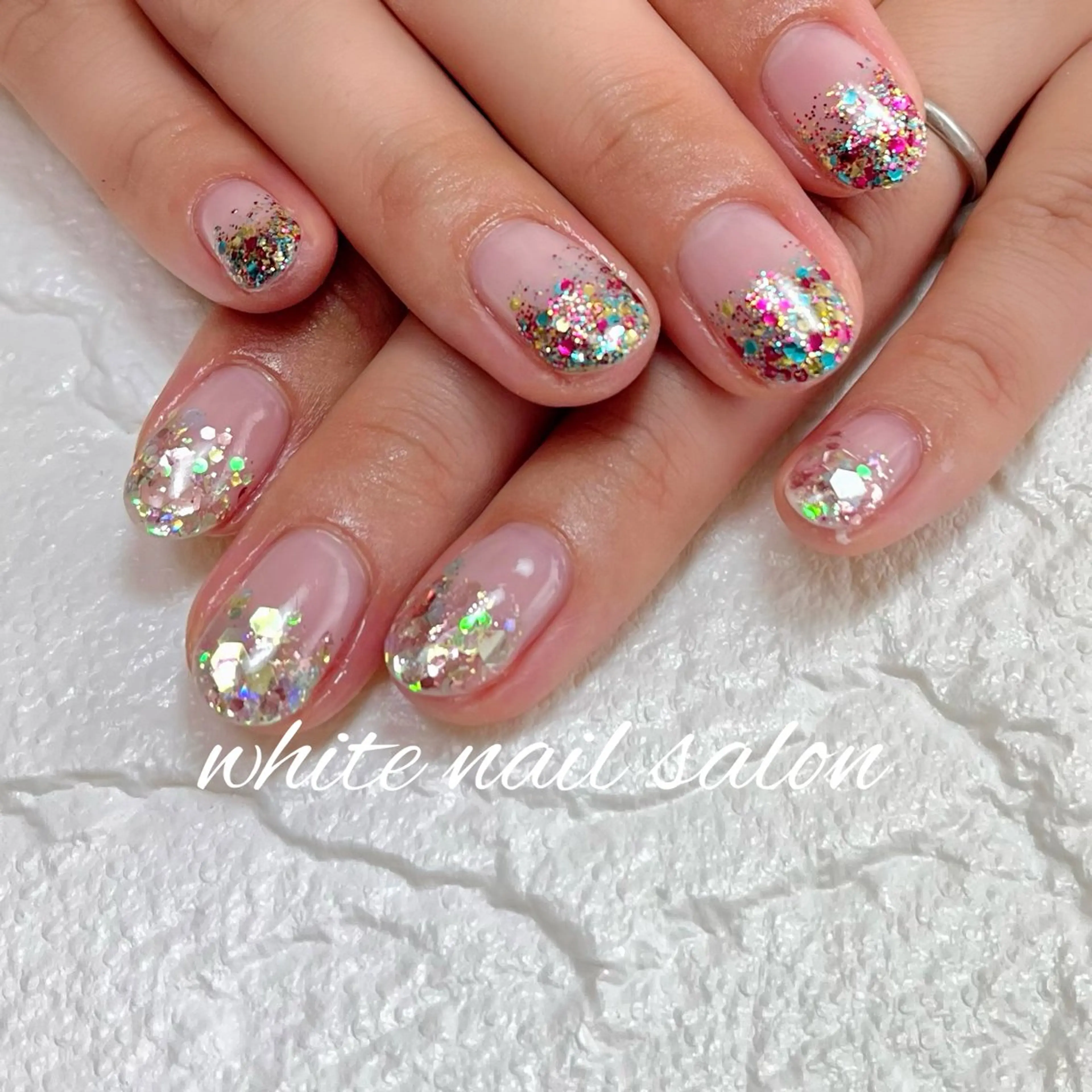 ネイル ラメ(グリッター) white nail salonのネイルデザイン