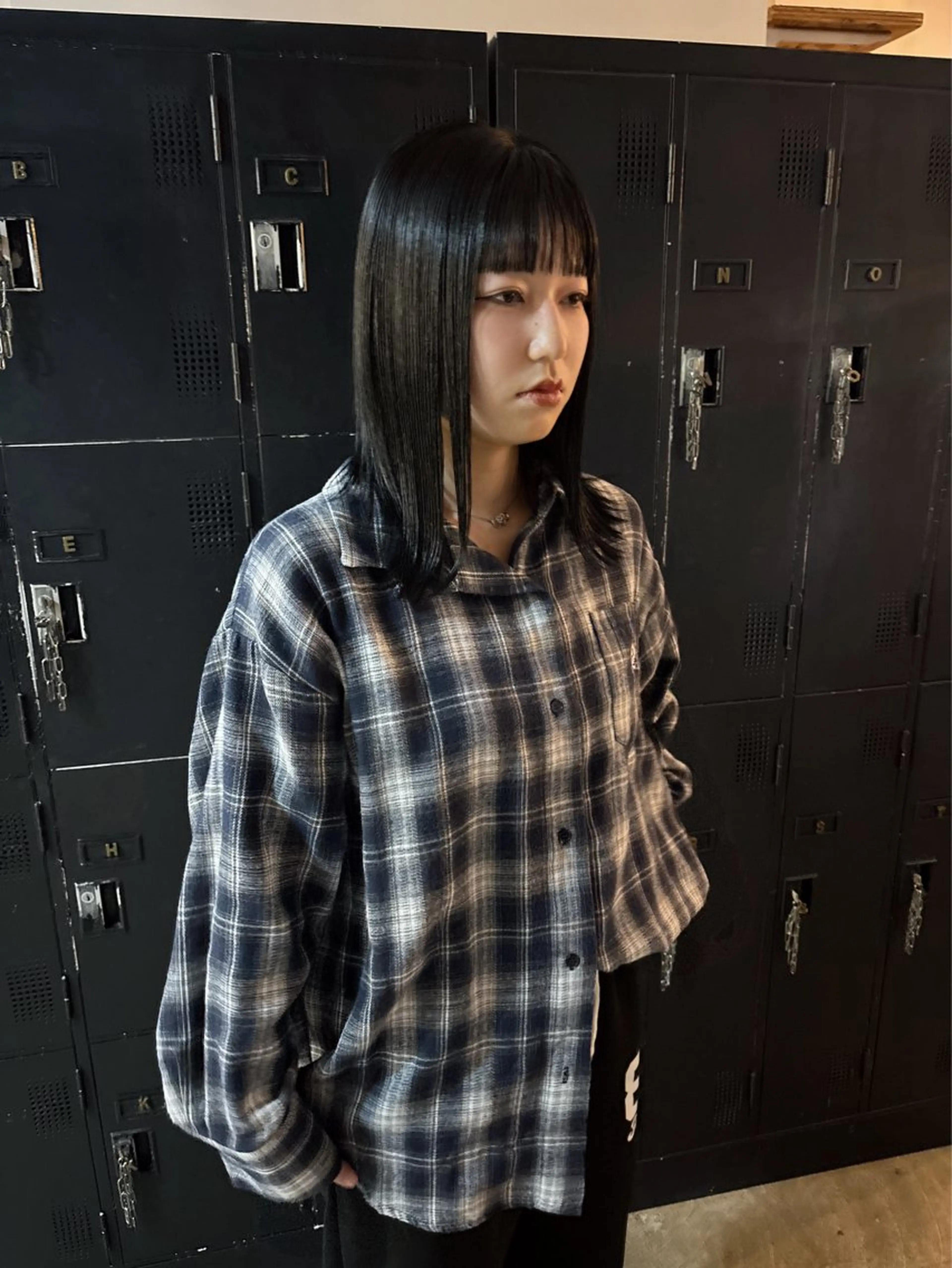 ミディアム カット ヘアカラー トリートメント 安藤楓華 fuka andoのヘアスタイル