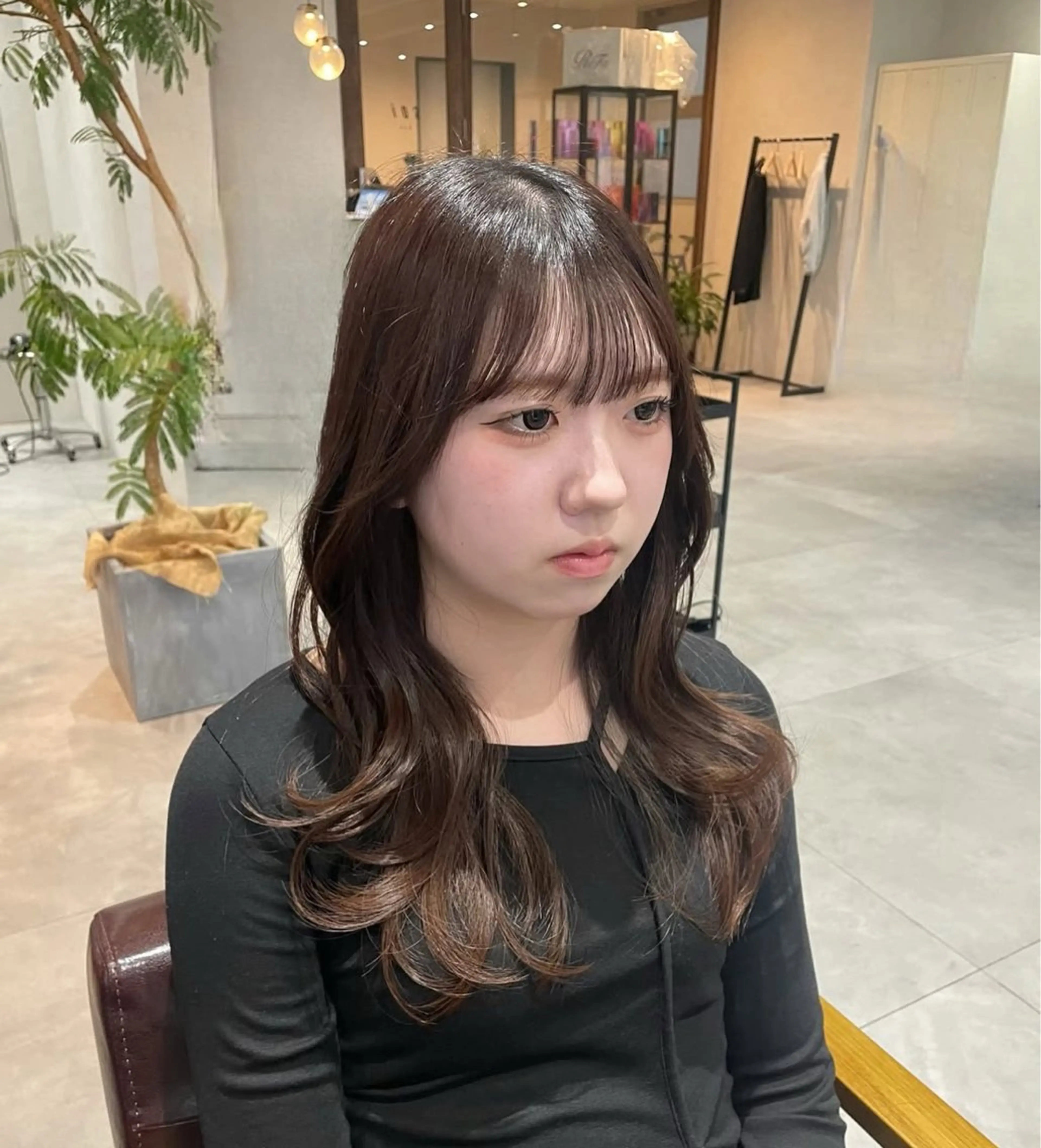 ロング カット 元平 未祐のヘアスタイル