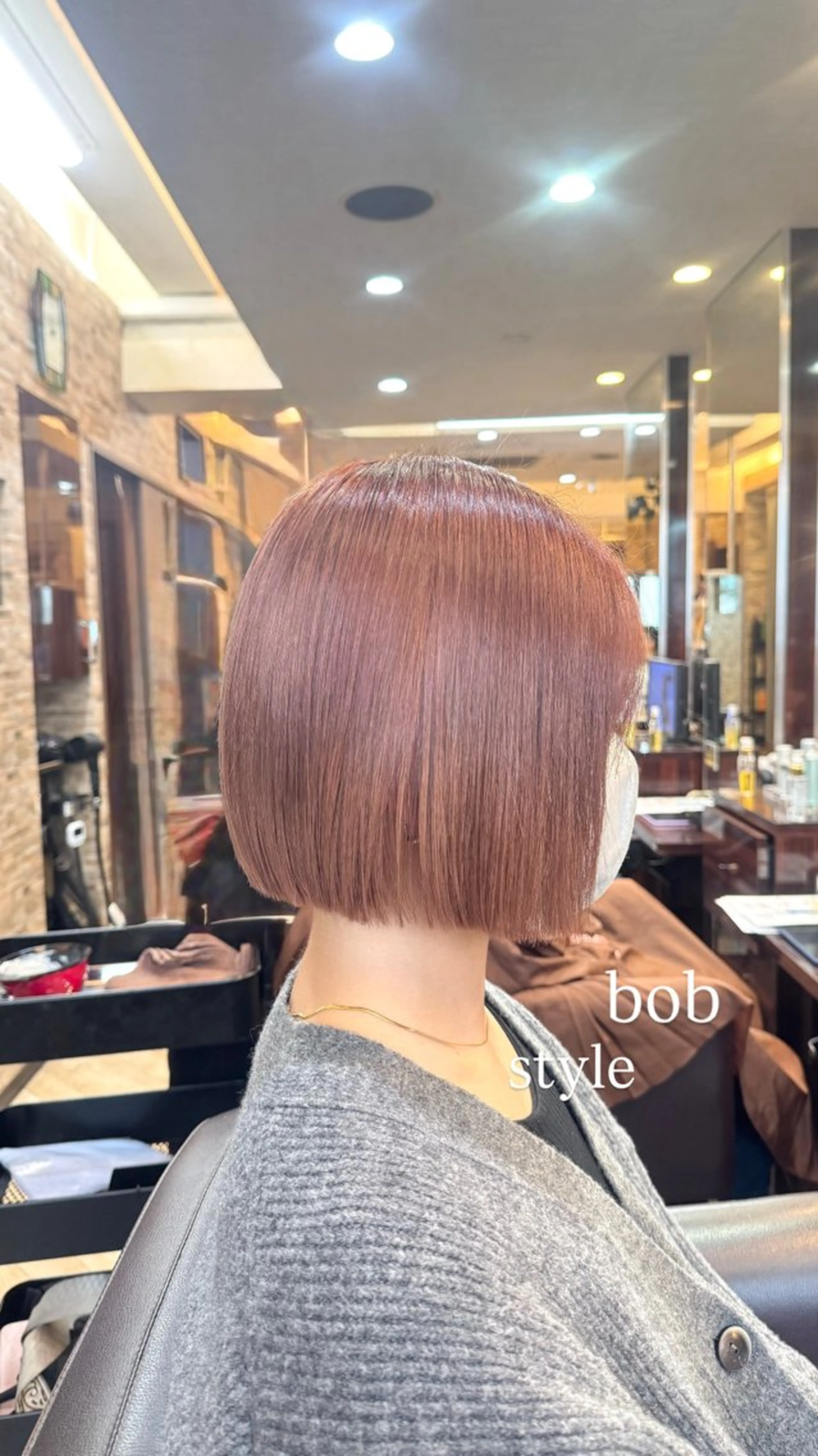 ミディアム 切りっぱなしボブ ボブ カットモデル募集長澤 拓弥のヘアスタイル