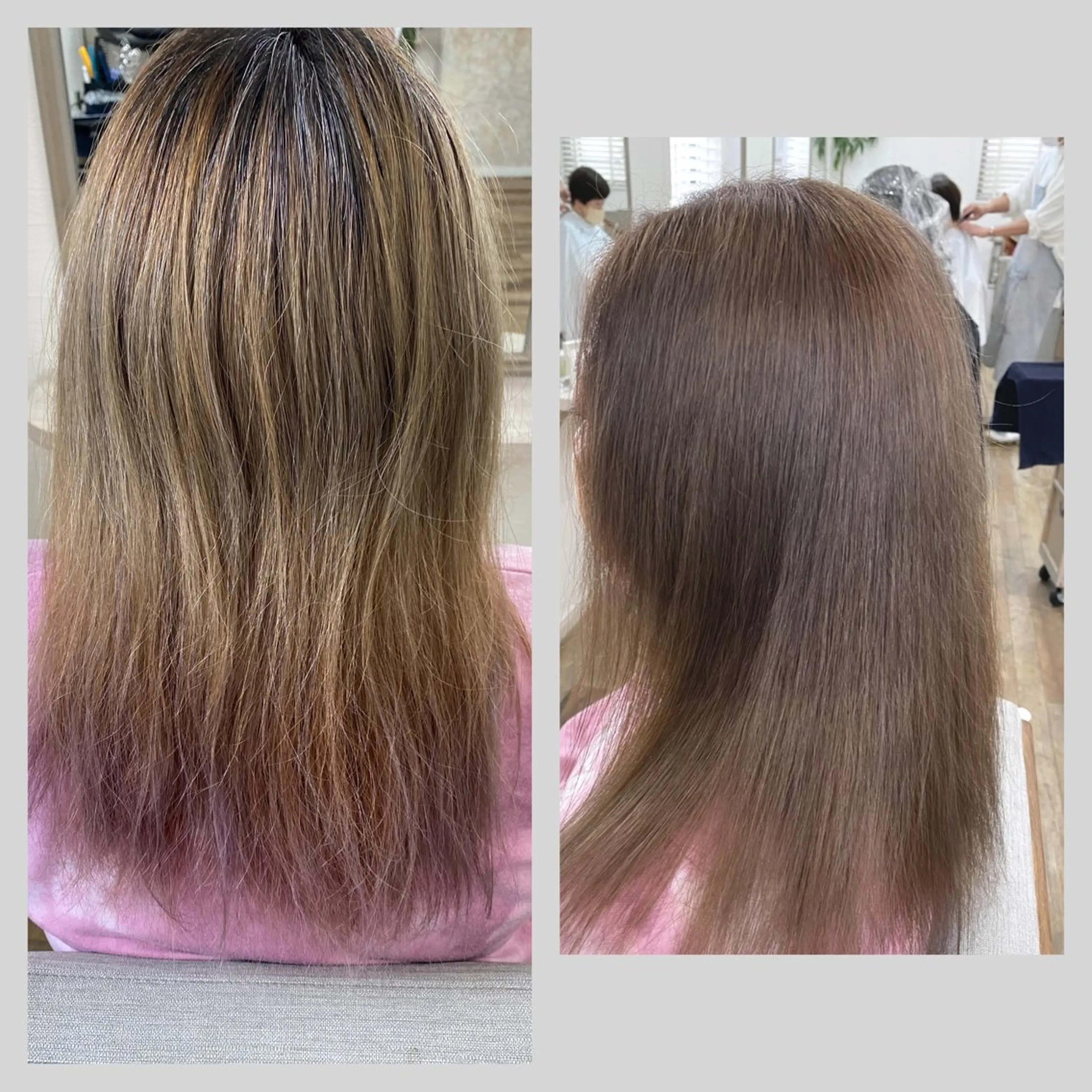 セミロング カラー 佐藤 沙也輝のヘアスタイル