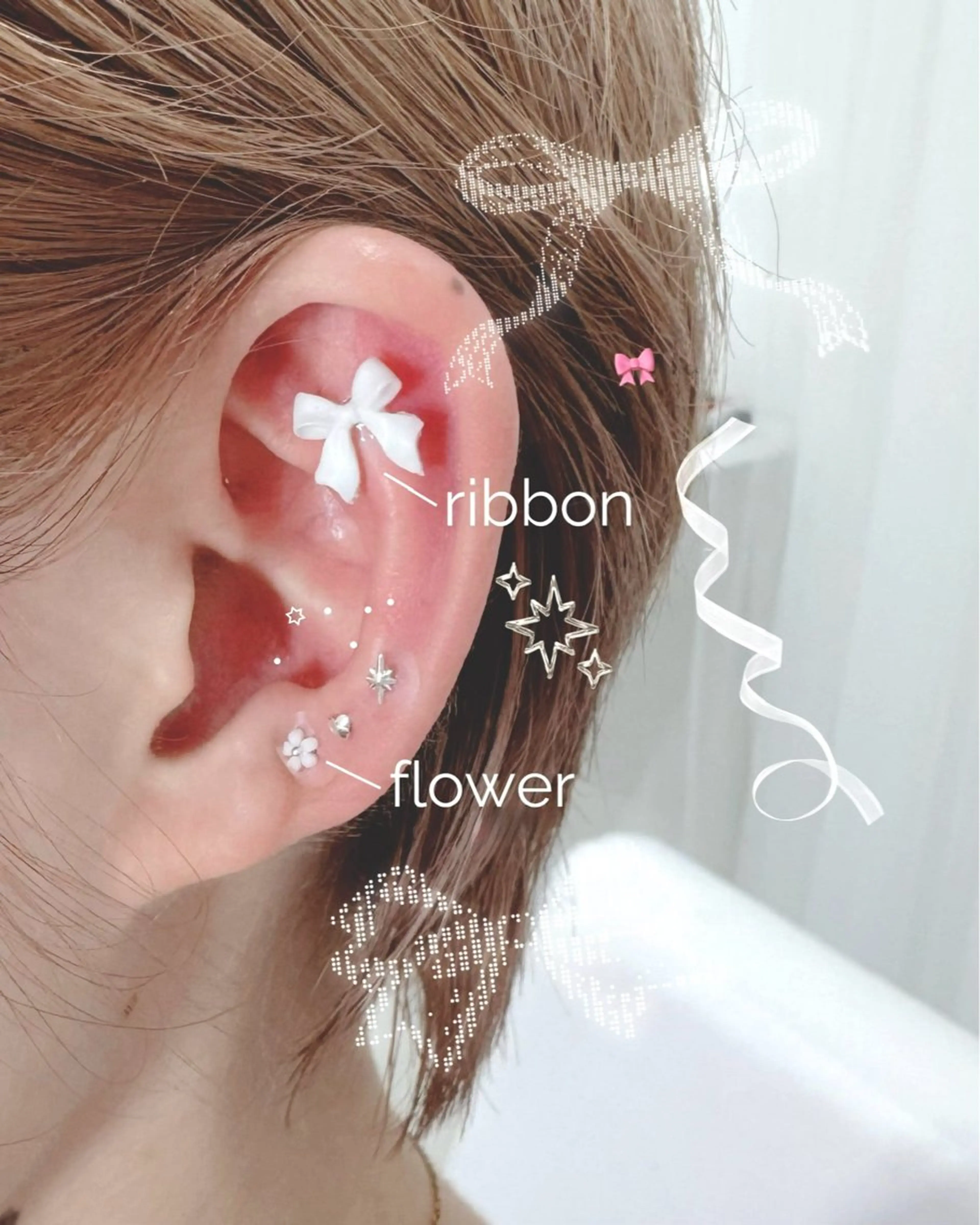 【お試し】 耳つぼジュエリー 6粒まで ¥3000→¥2500の写真